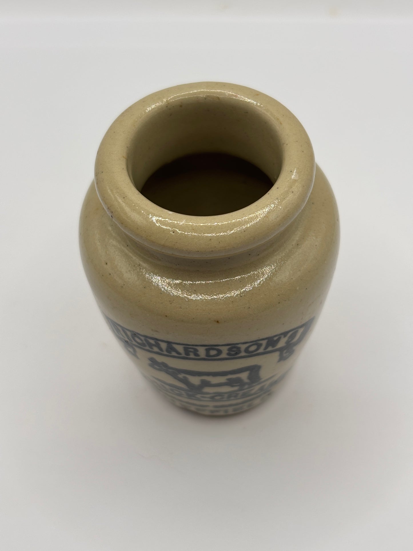 Old advertising cream pot, Richardsons thick cream Sheffield