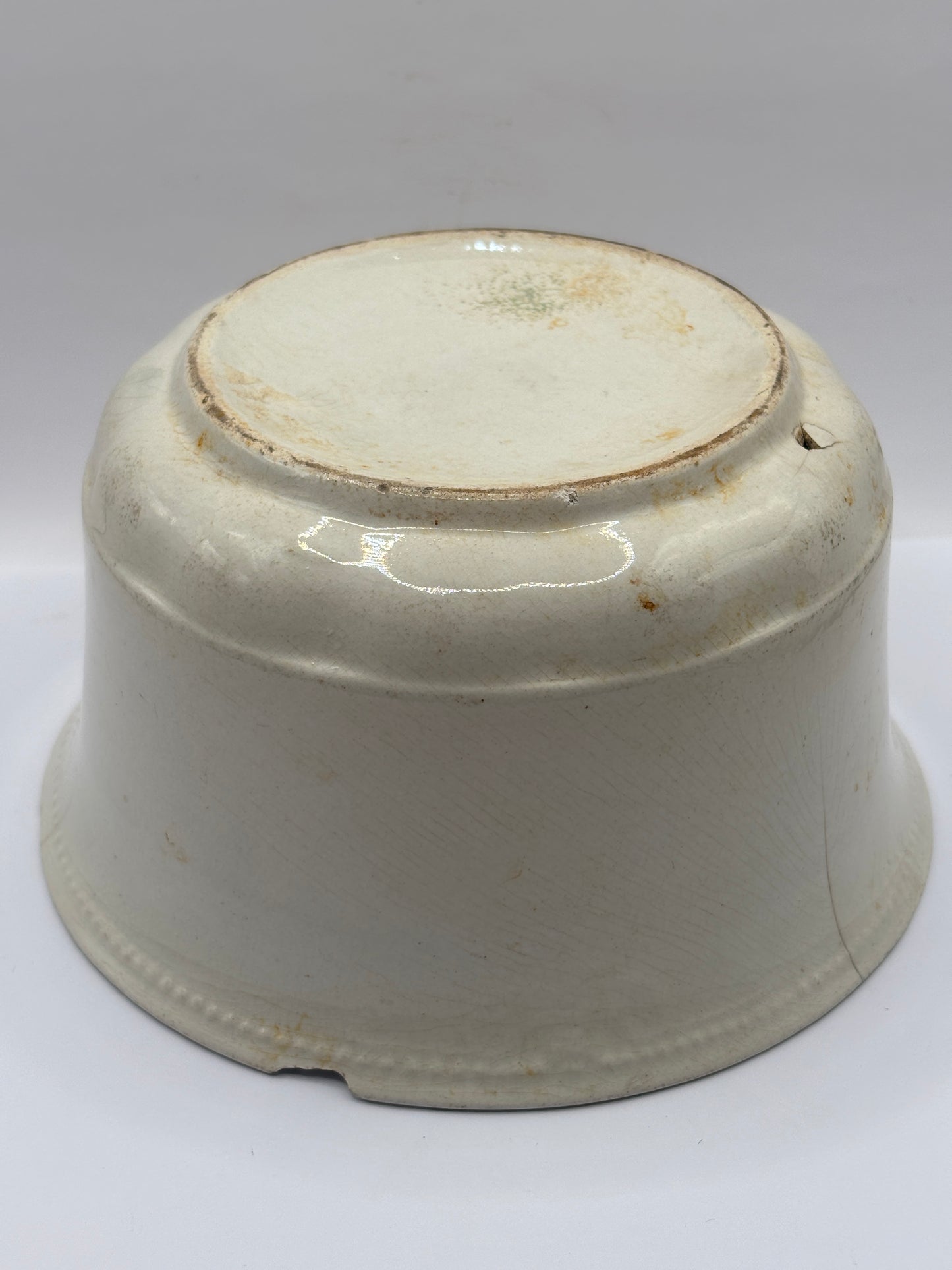 Old stained & crazed bowl