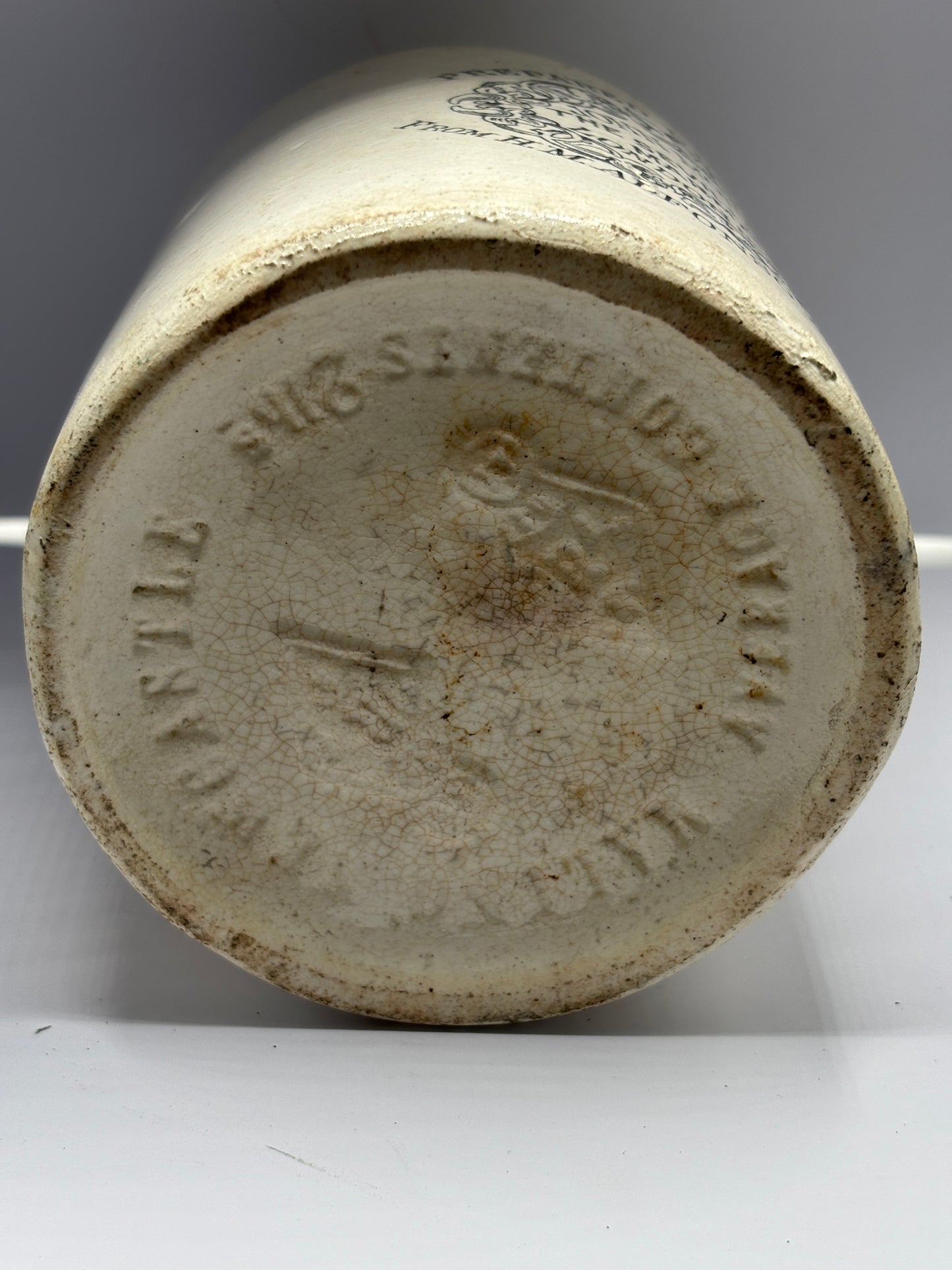 Old rare 2lb John Moir marmalade jar, The seville orange marmalade. Damaged