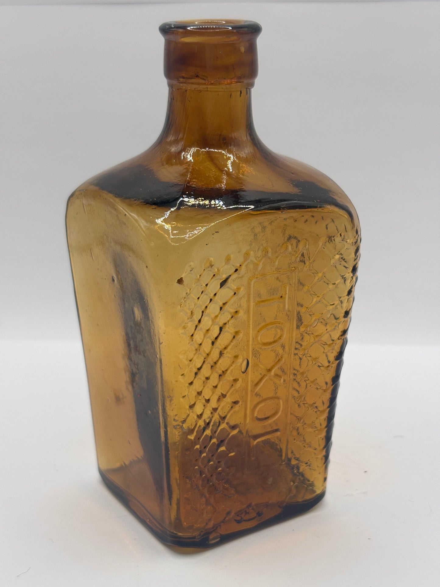 Old amber glass TOXOL bottle, Boots the chemists.