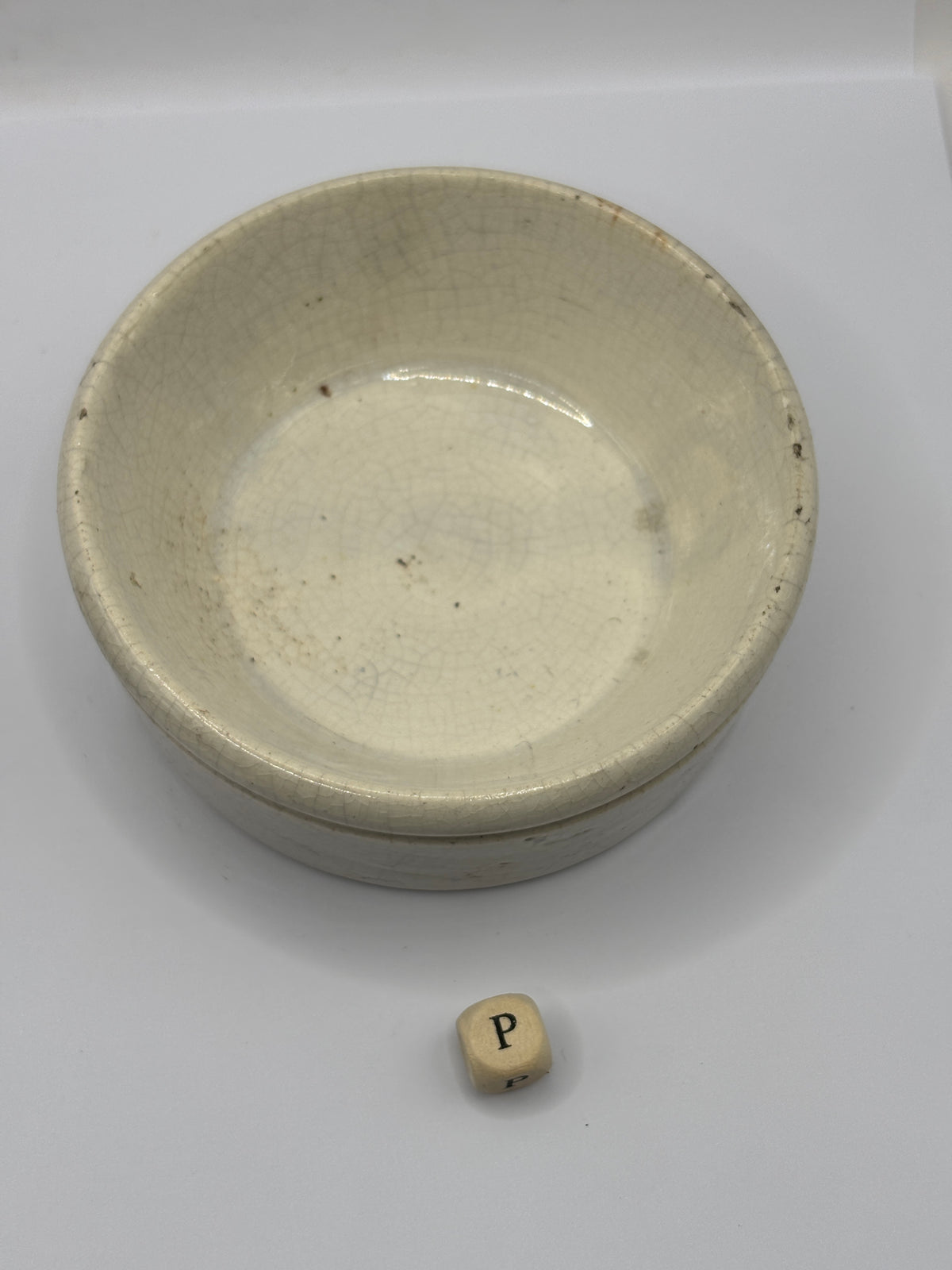 Old plain stoneware meat paste pot. Potted meat (P)