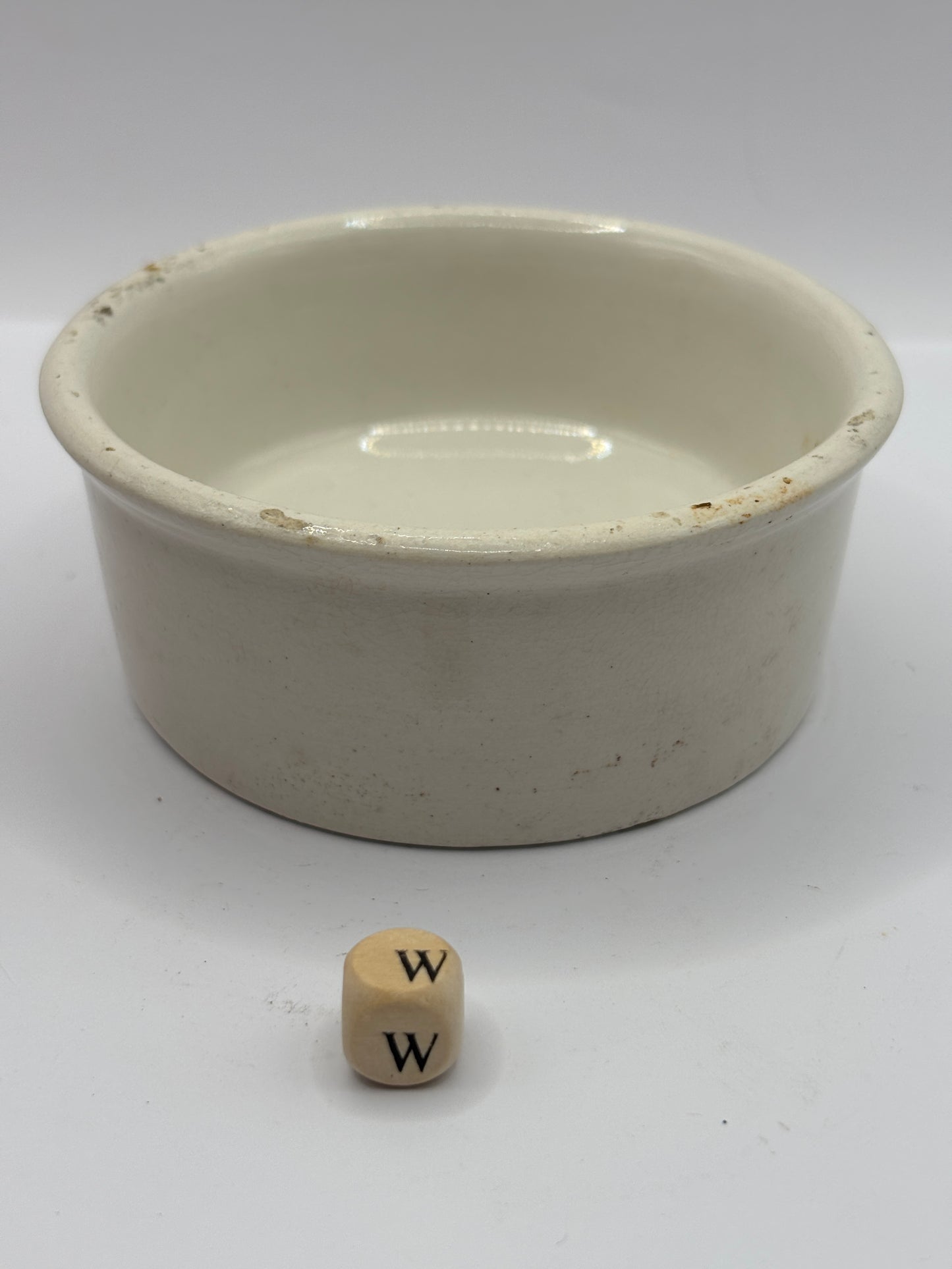 Old advertising paste pot. Cramptons home made potted meat (W)