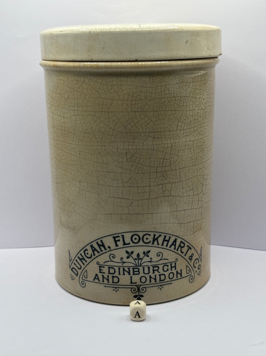 Old large size Duncan Flockhart Edinburgh & London pharmacy jar (A)