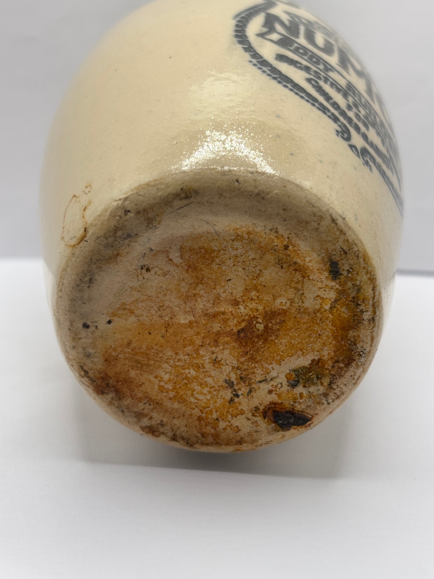 Old numol body builder advertising jar, 13cms