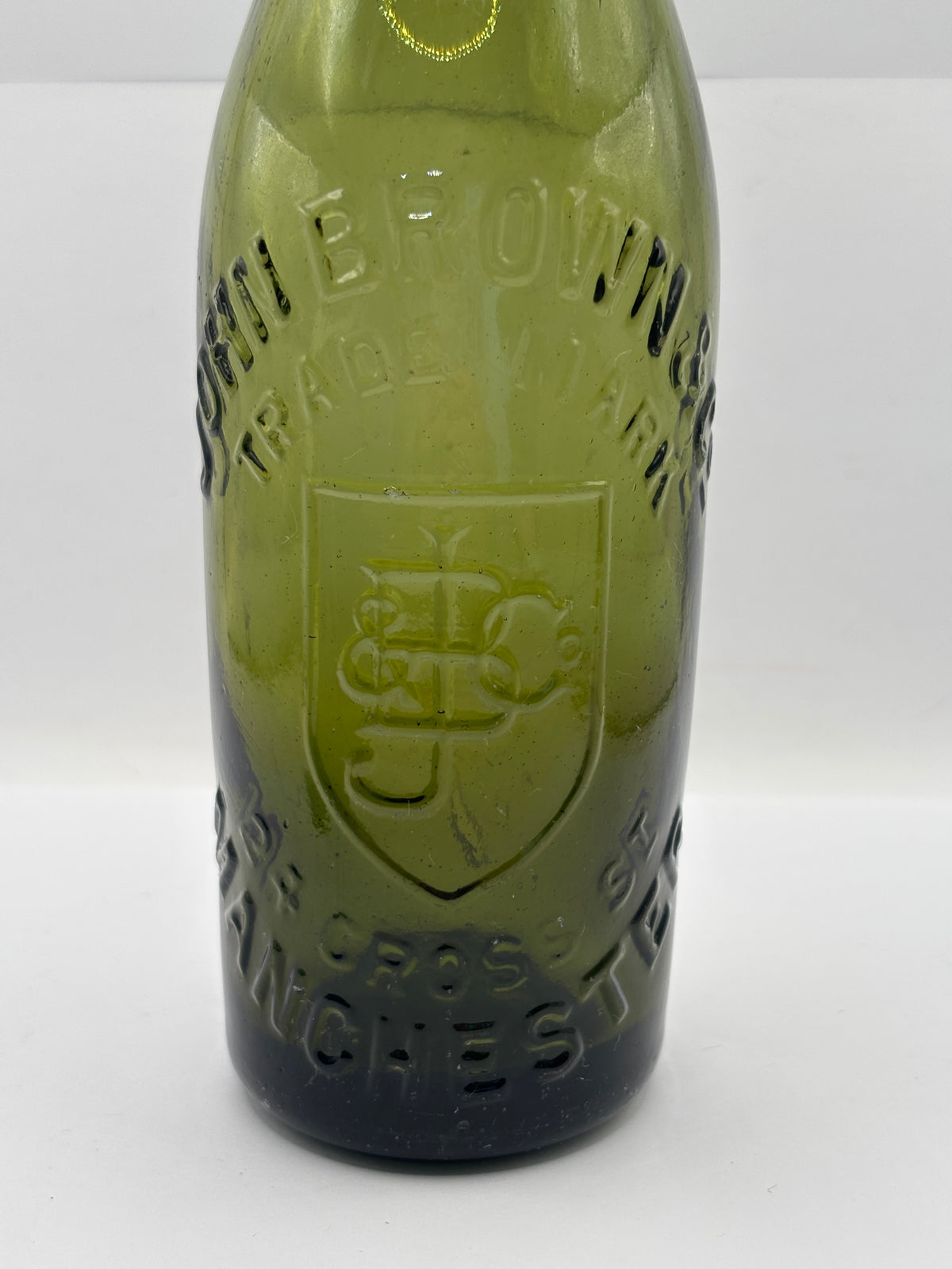 Old advertising beer bottle, John Brown & Co, Manchester