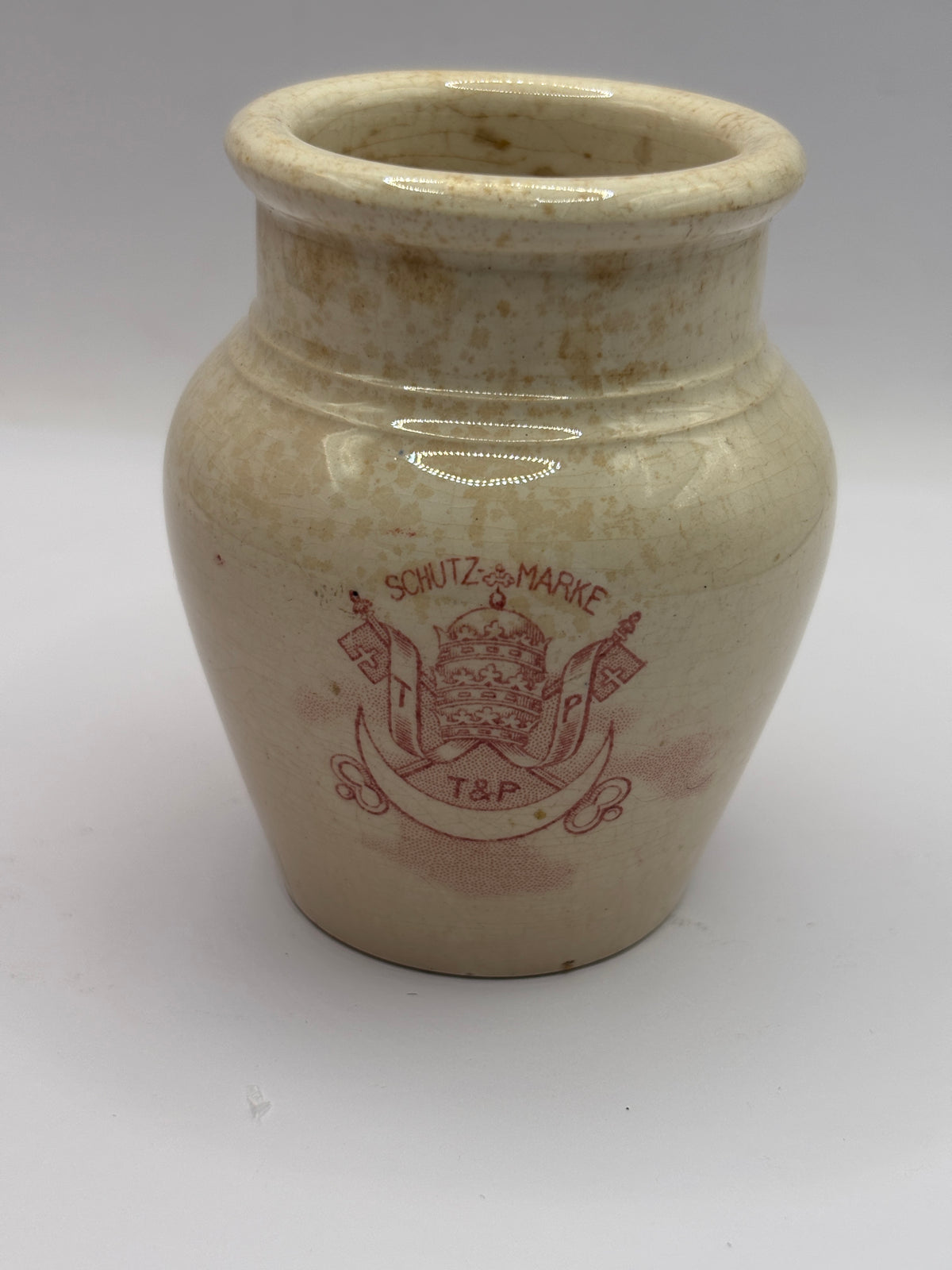 Old french advertising mustard jar, Frankfurt