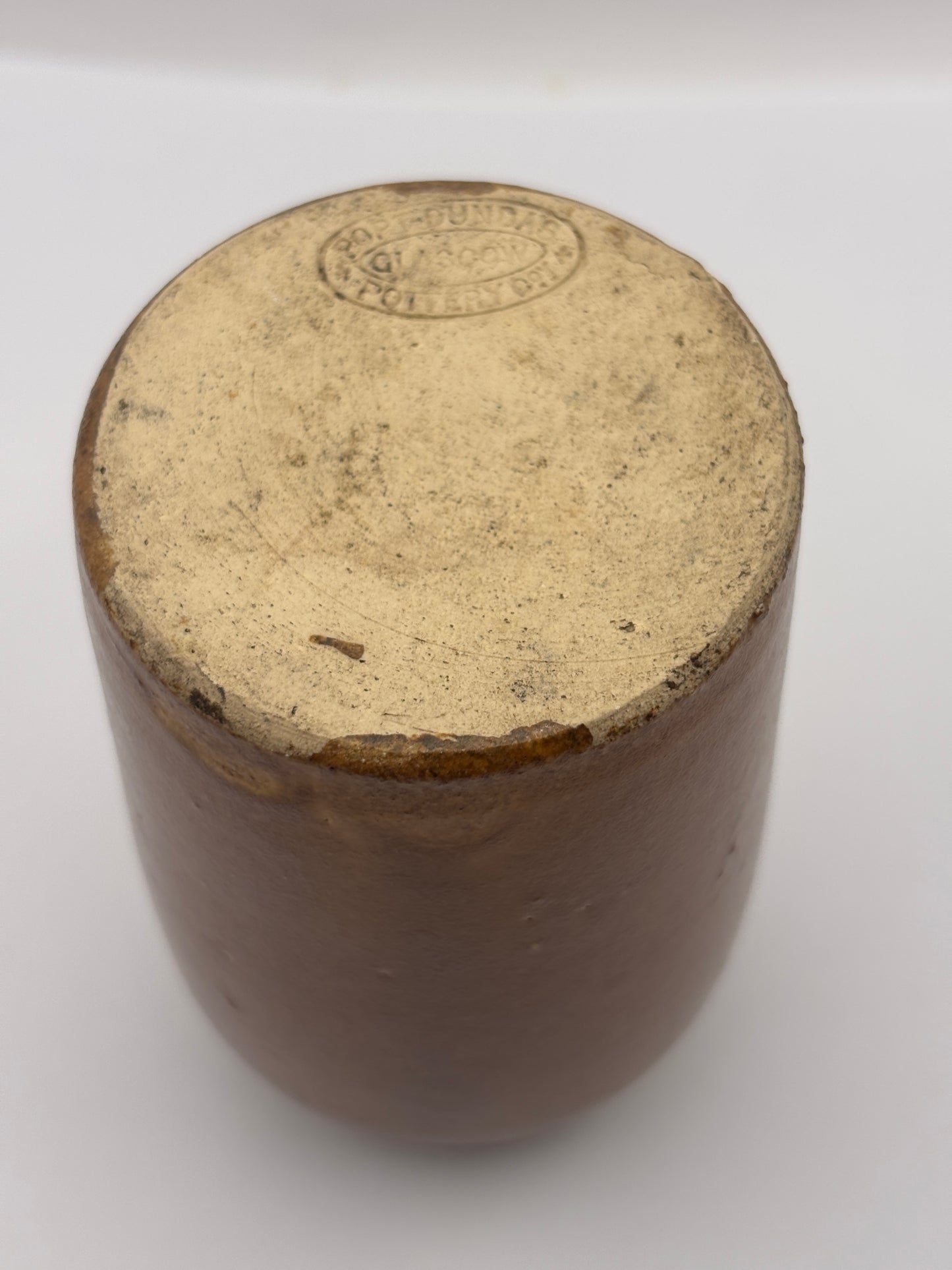 Old plain brown stoneware cream pot
