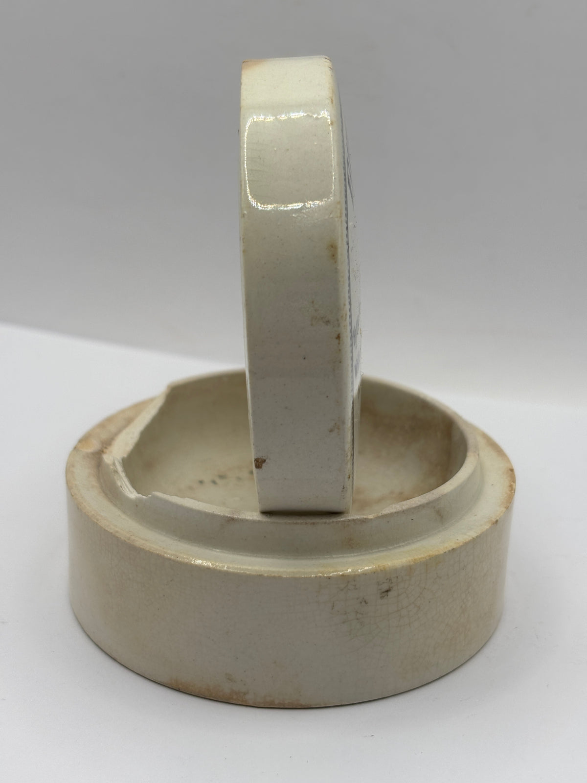 Old advertising lid and base, Burgess Anchovy paste