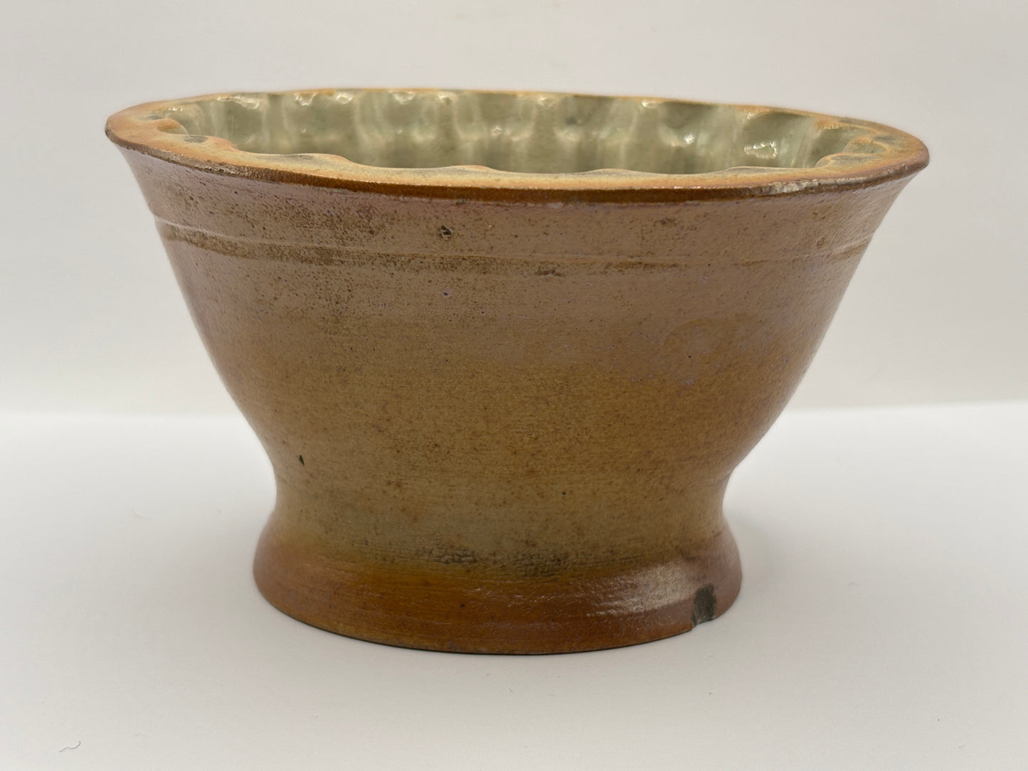 Old brown salt glaze jelly mould