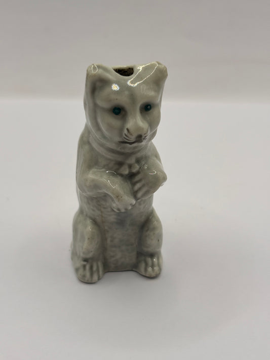 Old stoneware cat decoration