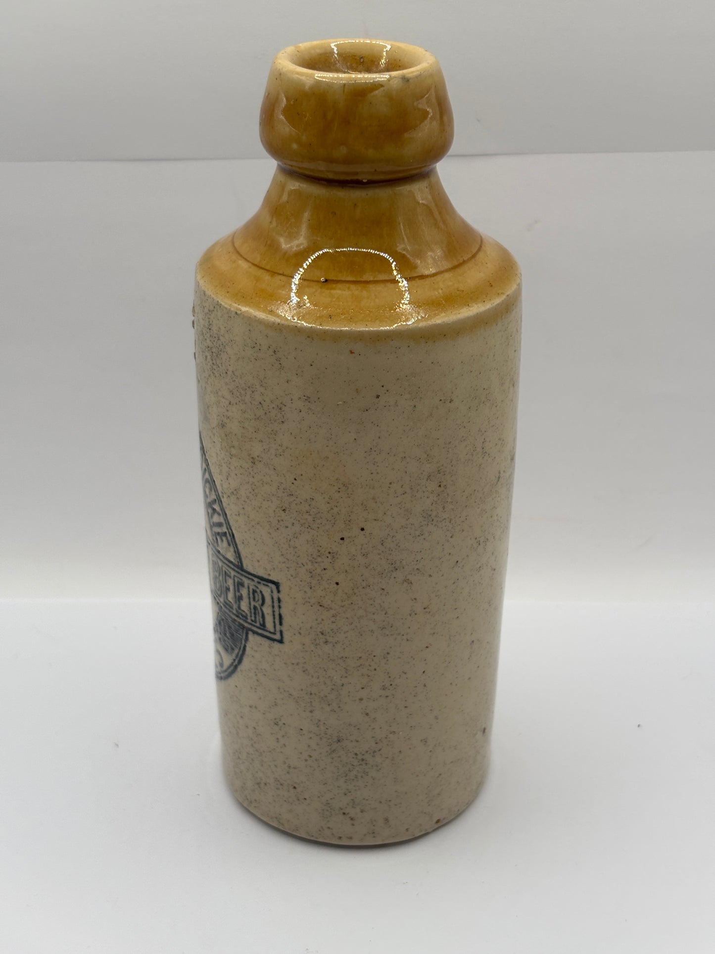 Old stoneware ginger beer bottle, Armstrong & Dickie Dumfries