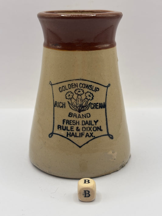 Old advertising cream pot, Cowslip (B)