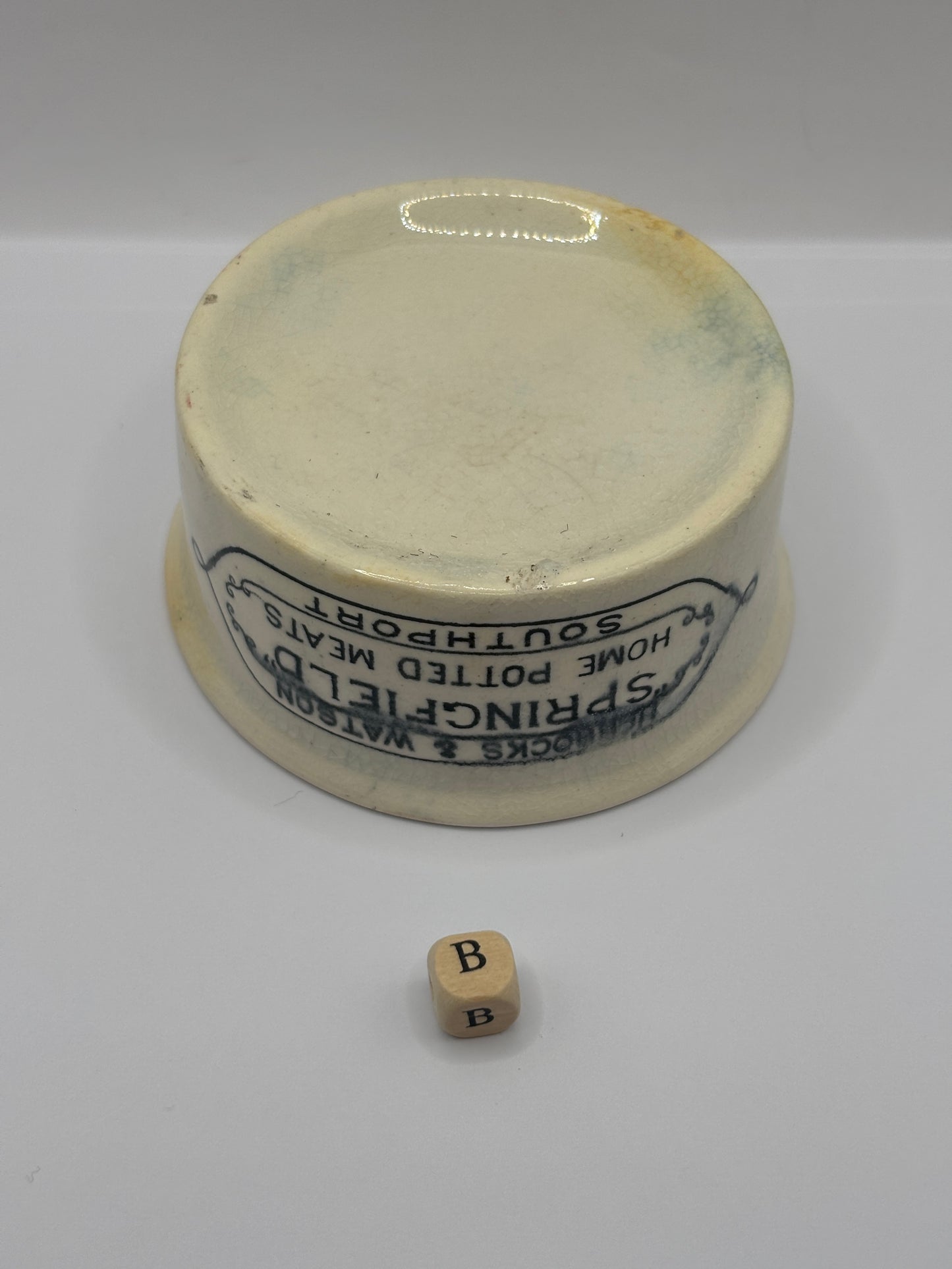 Old advertising meat paste pot, Springfield (B)