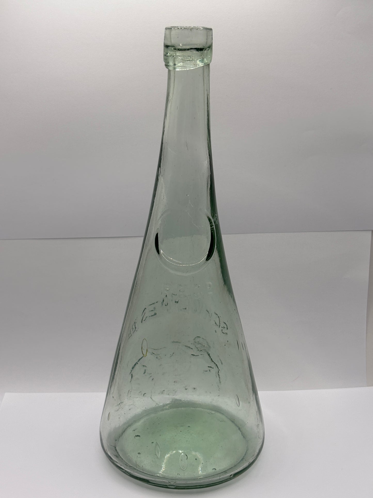 Old large advertising bottle, Schweppes