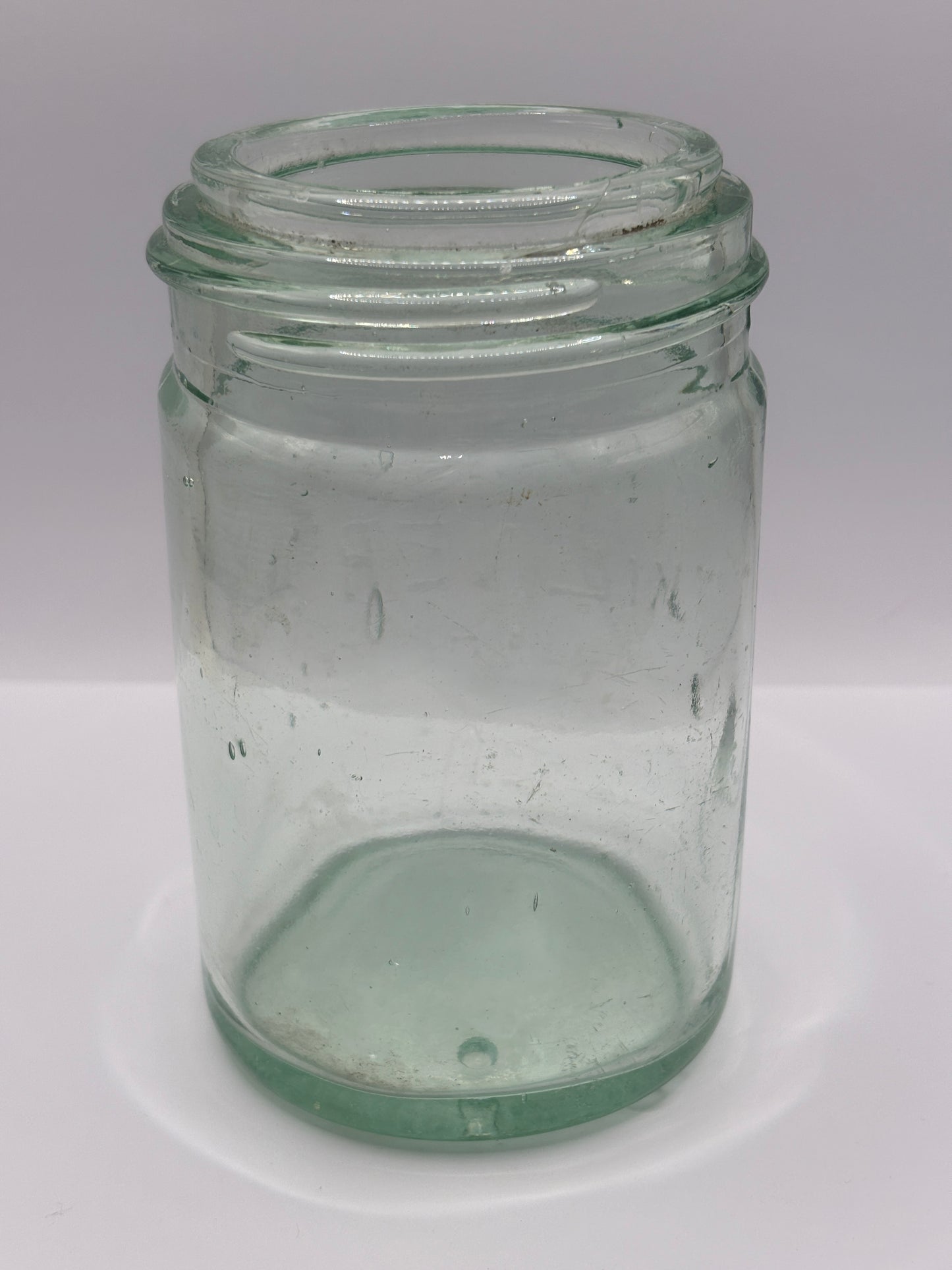 Old aqua glass kilner jar (M)