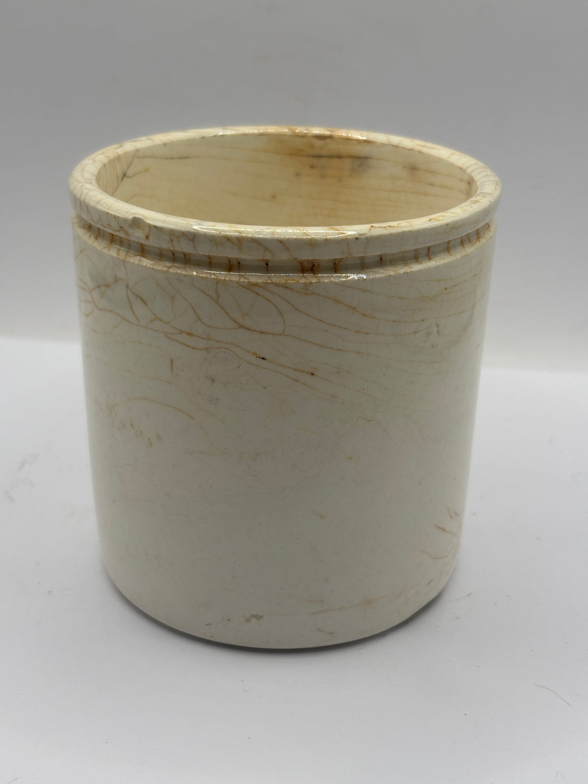 Old stoneware marmalade pot