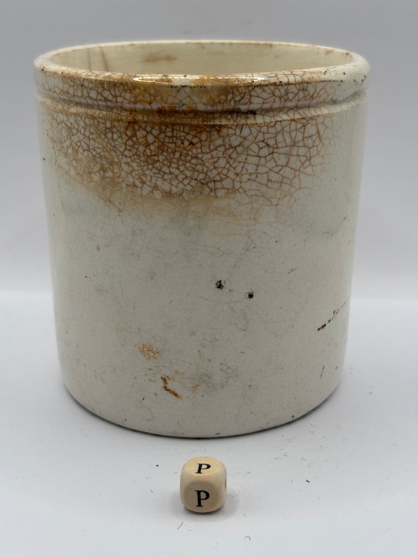 Old plain stoneware marmalade jar (P) Mailing