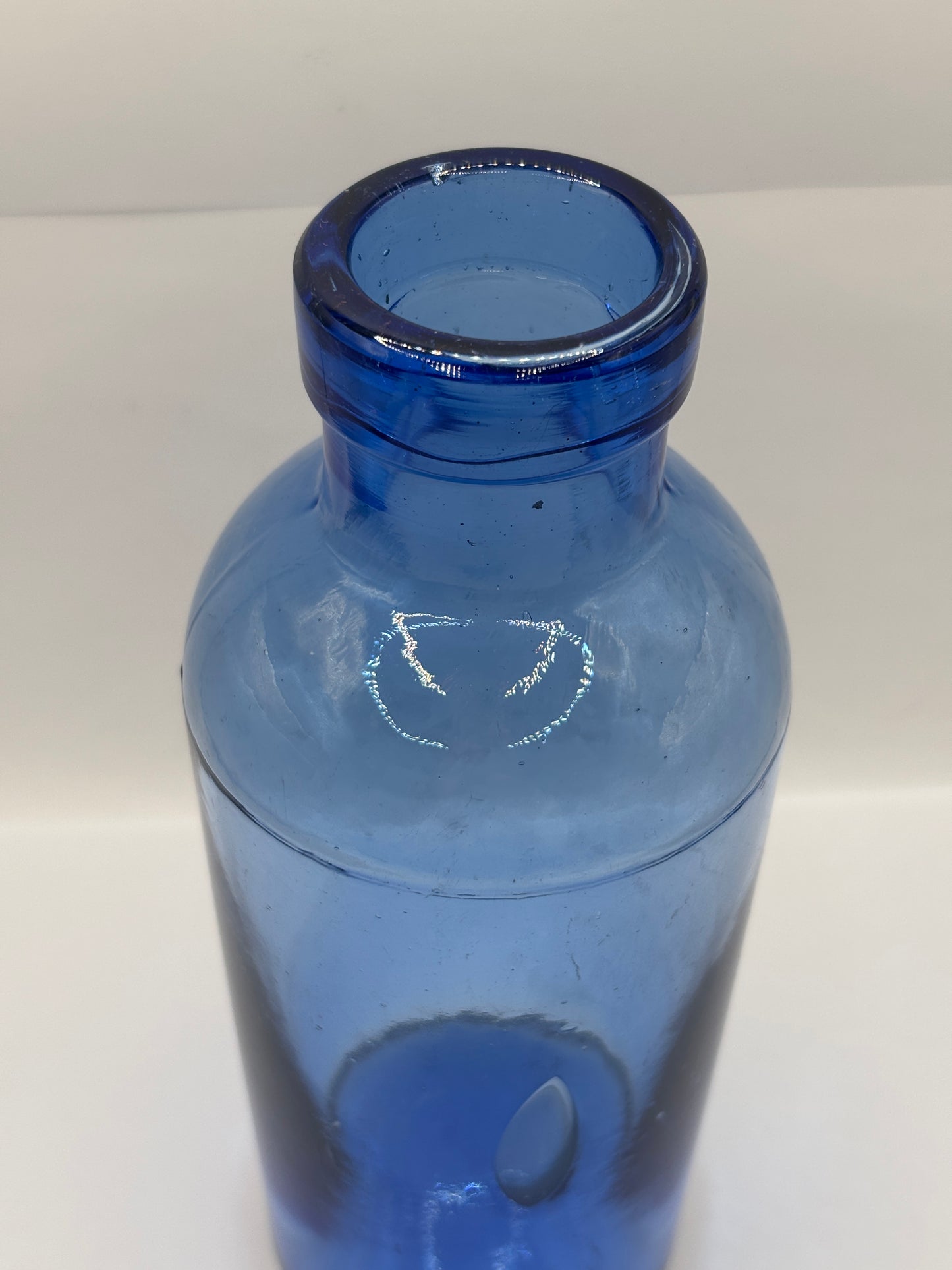 Old blue glass bottle