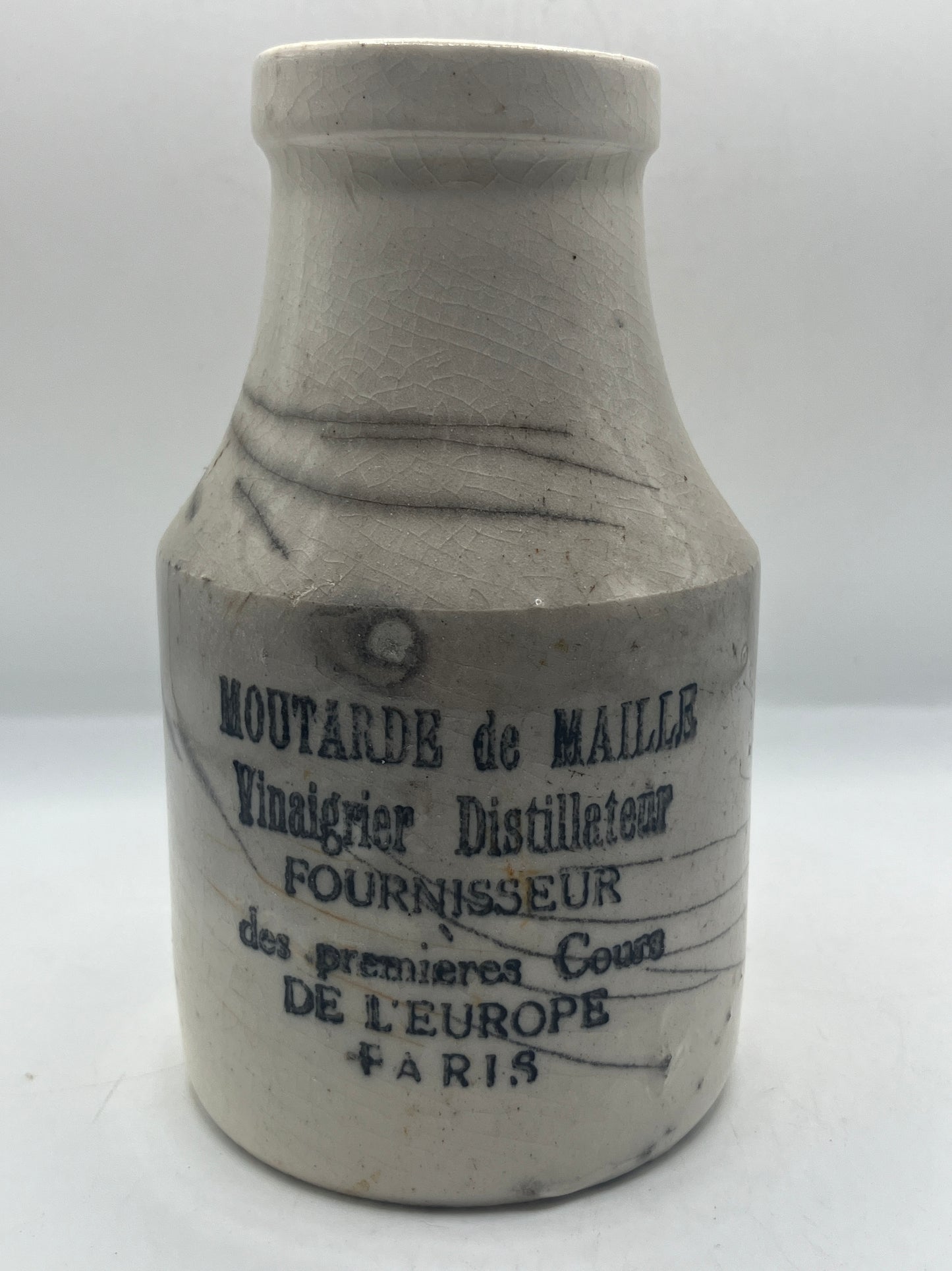 French mustard advertising jar, Moutarde de maille