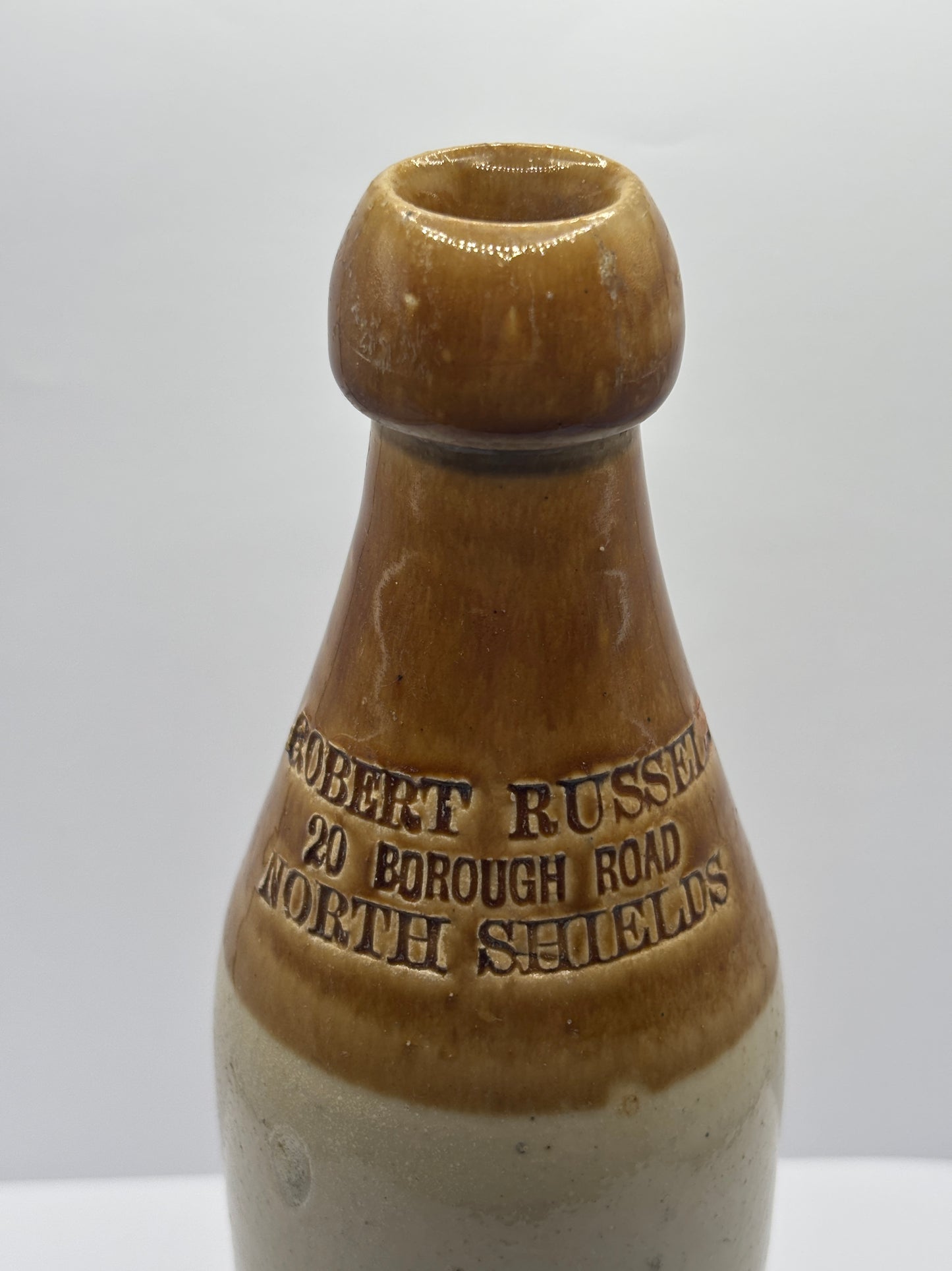 Old North sheilds stout bottle, Robert Russell
