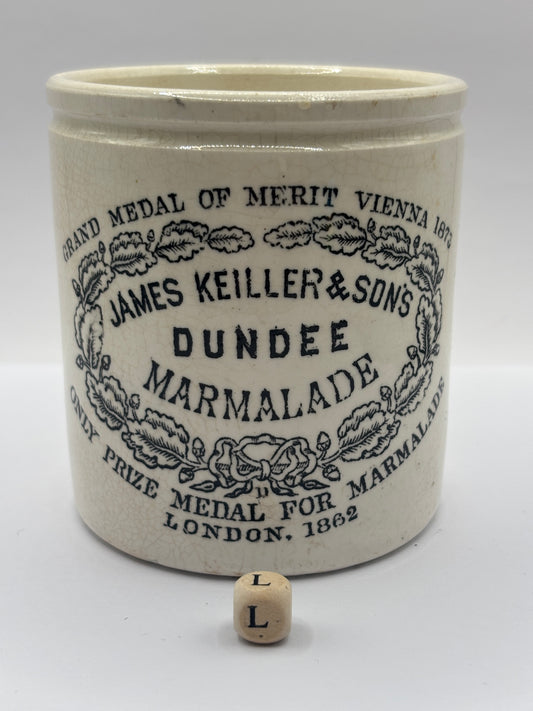 Old 1lb James Keiller Dundee marmalade Jar (L)