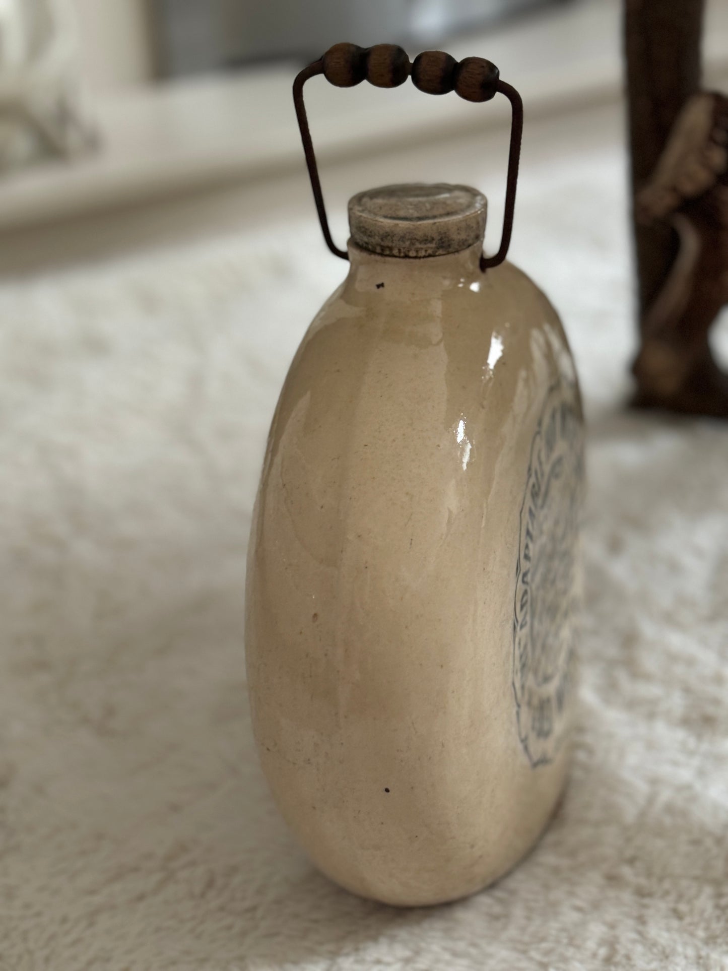 Large adaptable hot water bottle, stoneware hot water bottle