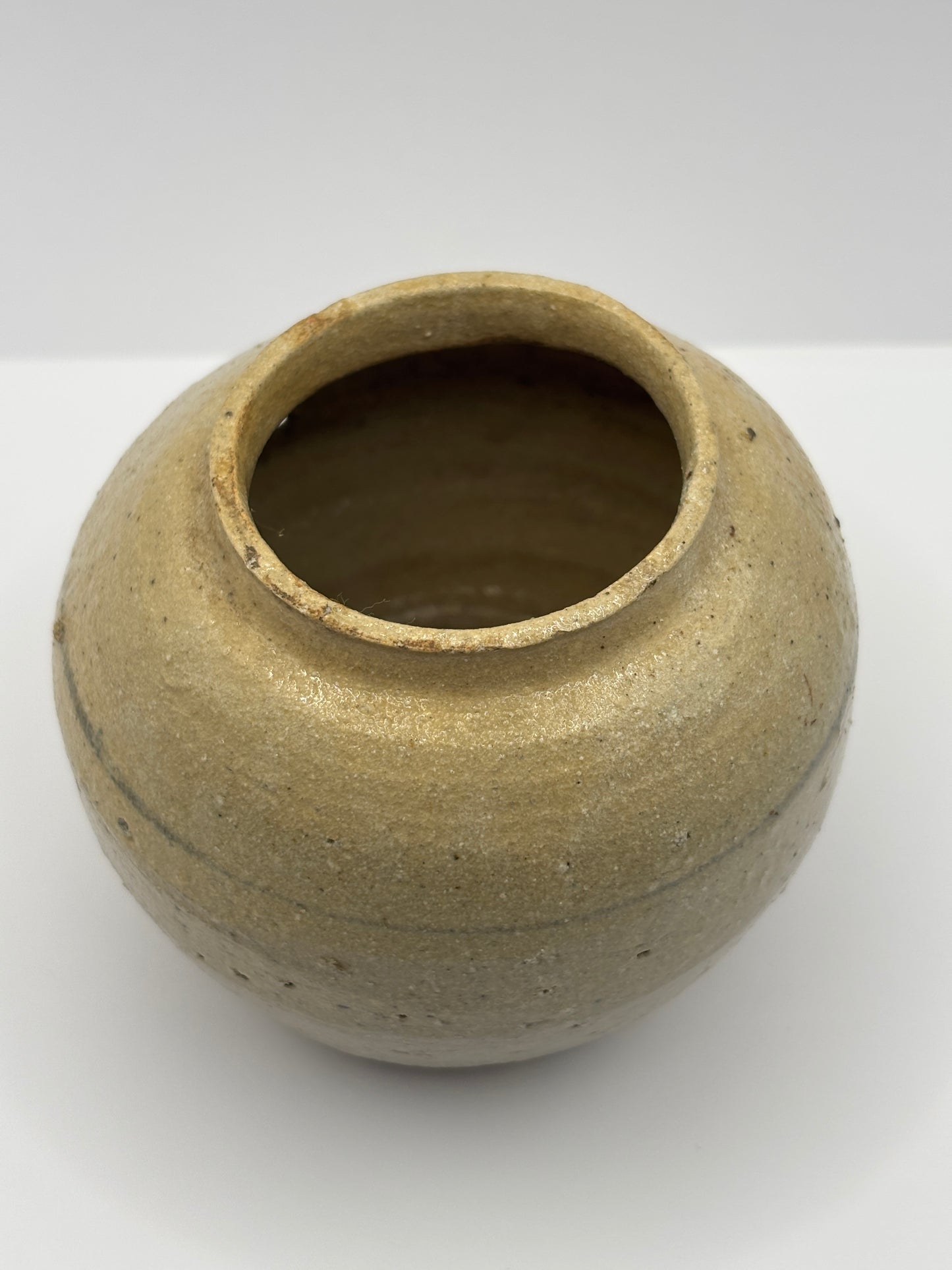 Old stoneware ginger jar (a)