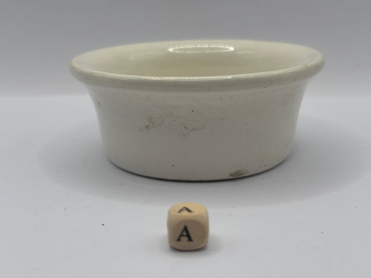 Old advertising meat paste pot, J.Hunter & son Purveyors Harrogate (a)