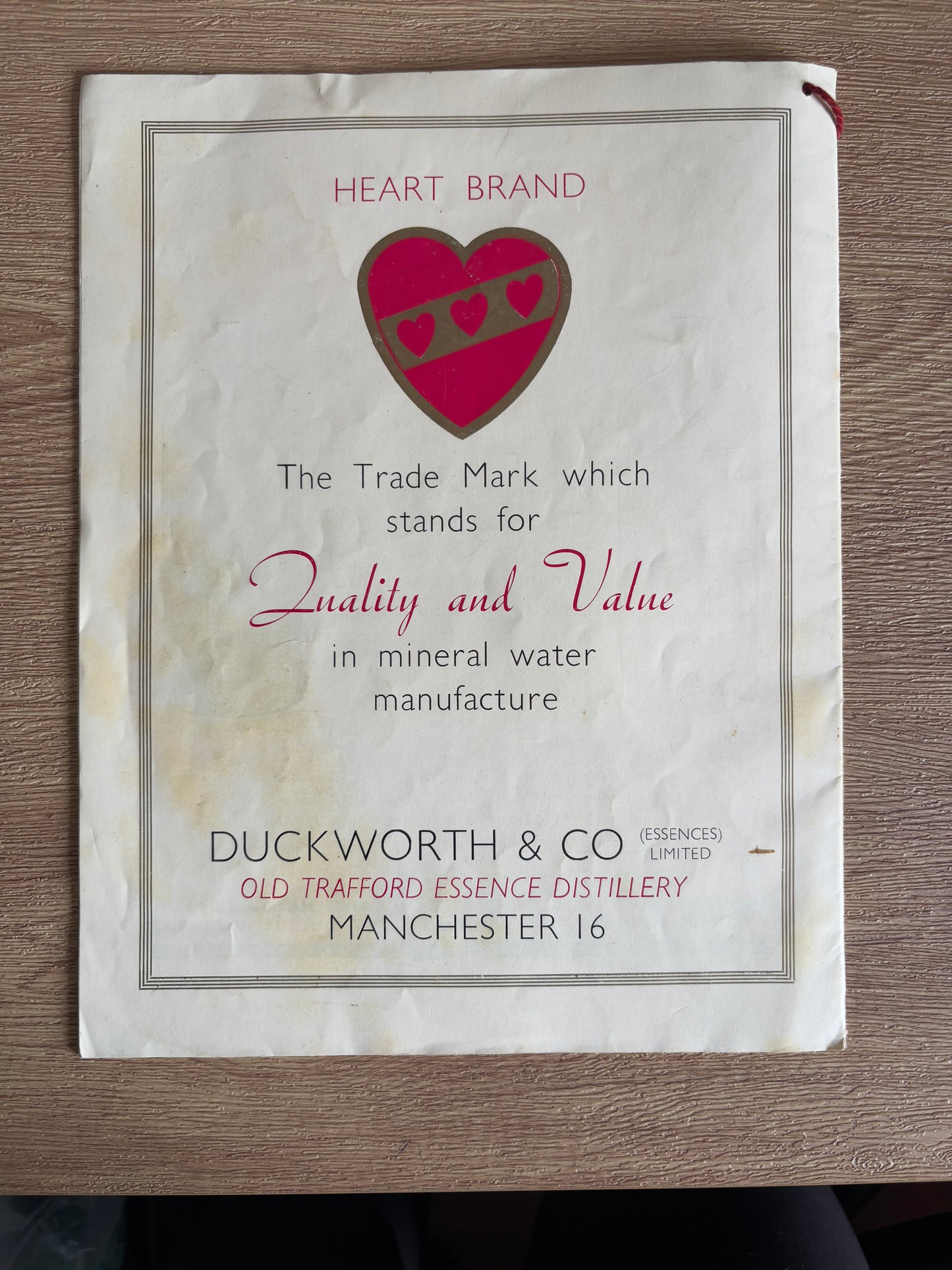 Antique Duckworth & Co price list book. ephemera