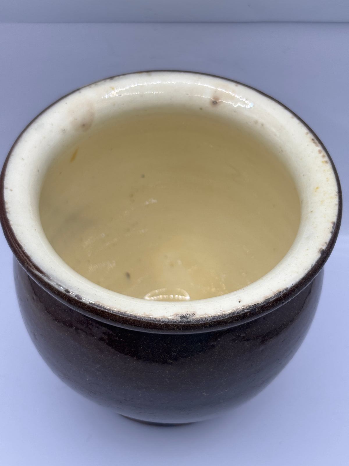 Old stoneware jar/ pantry pot