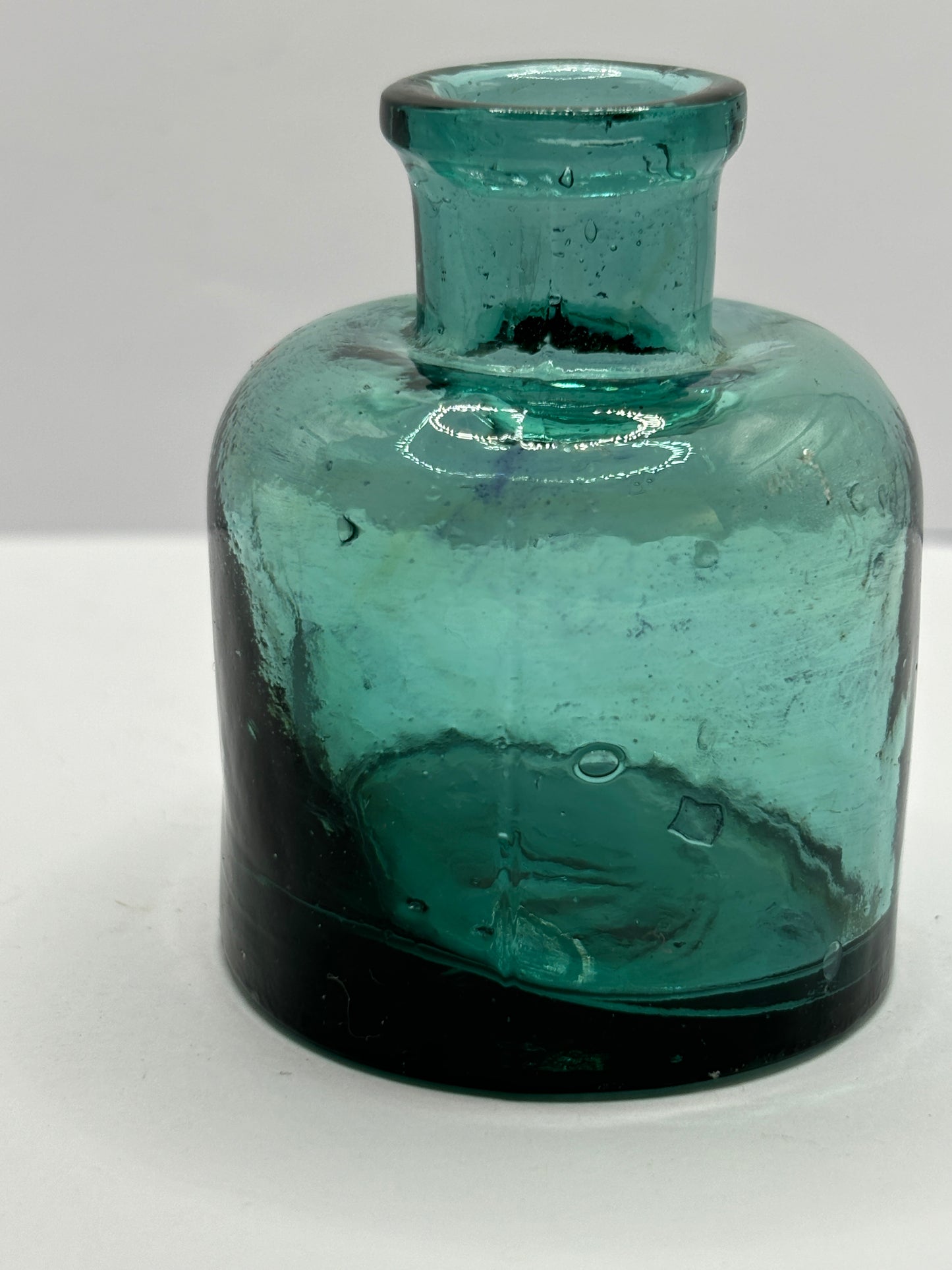 Old Dark aqua inkwell