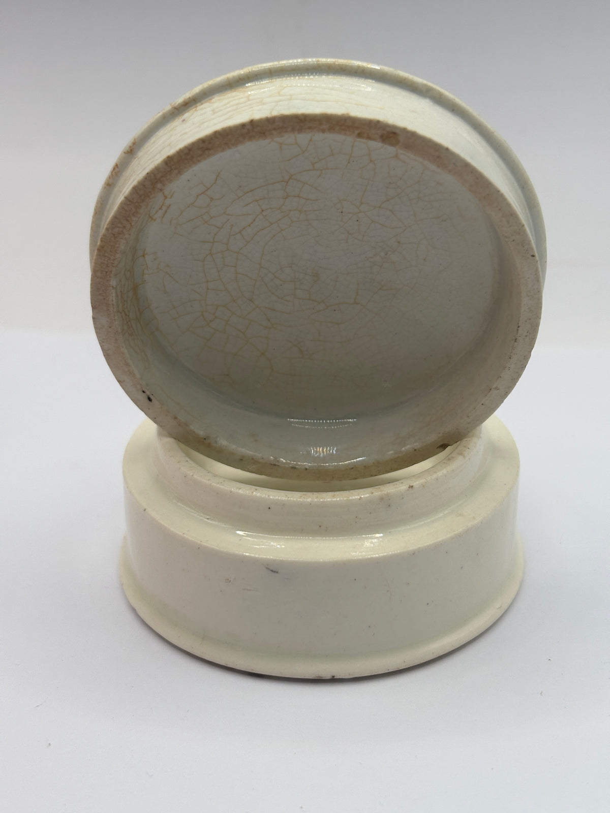 Old advertising lid and base, cold cream