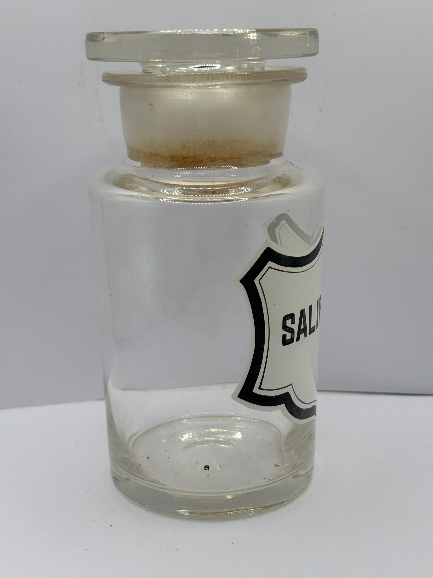 Vintage glass apothecary jar