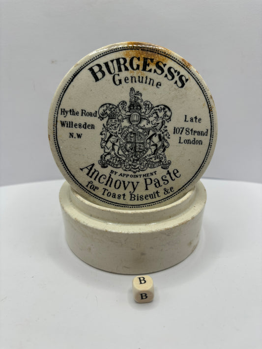 Advertising lid & base, Burgess anchovy paste (B)