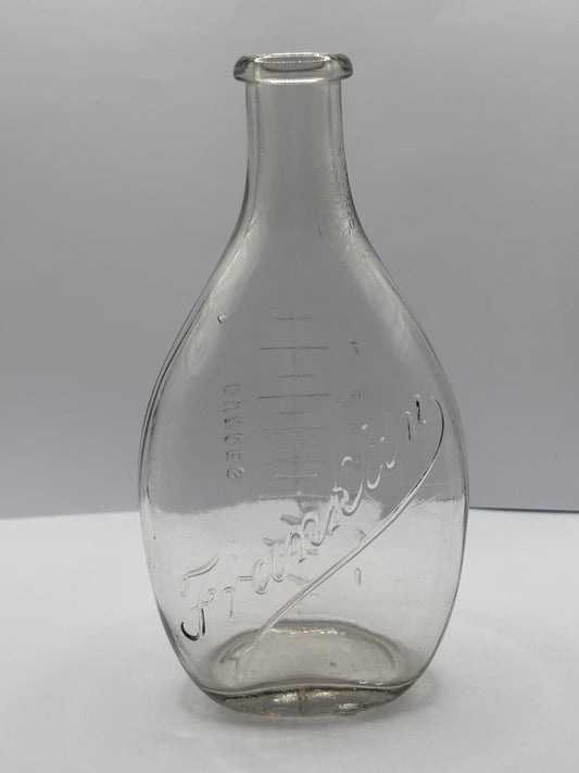 Old clear glass baby feeder. Franklin