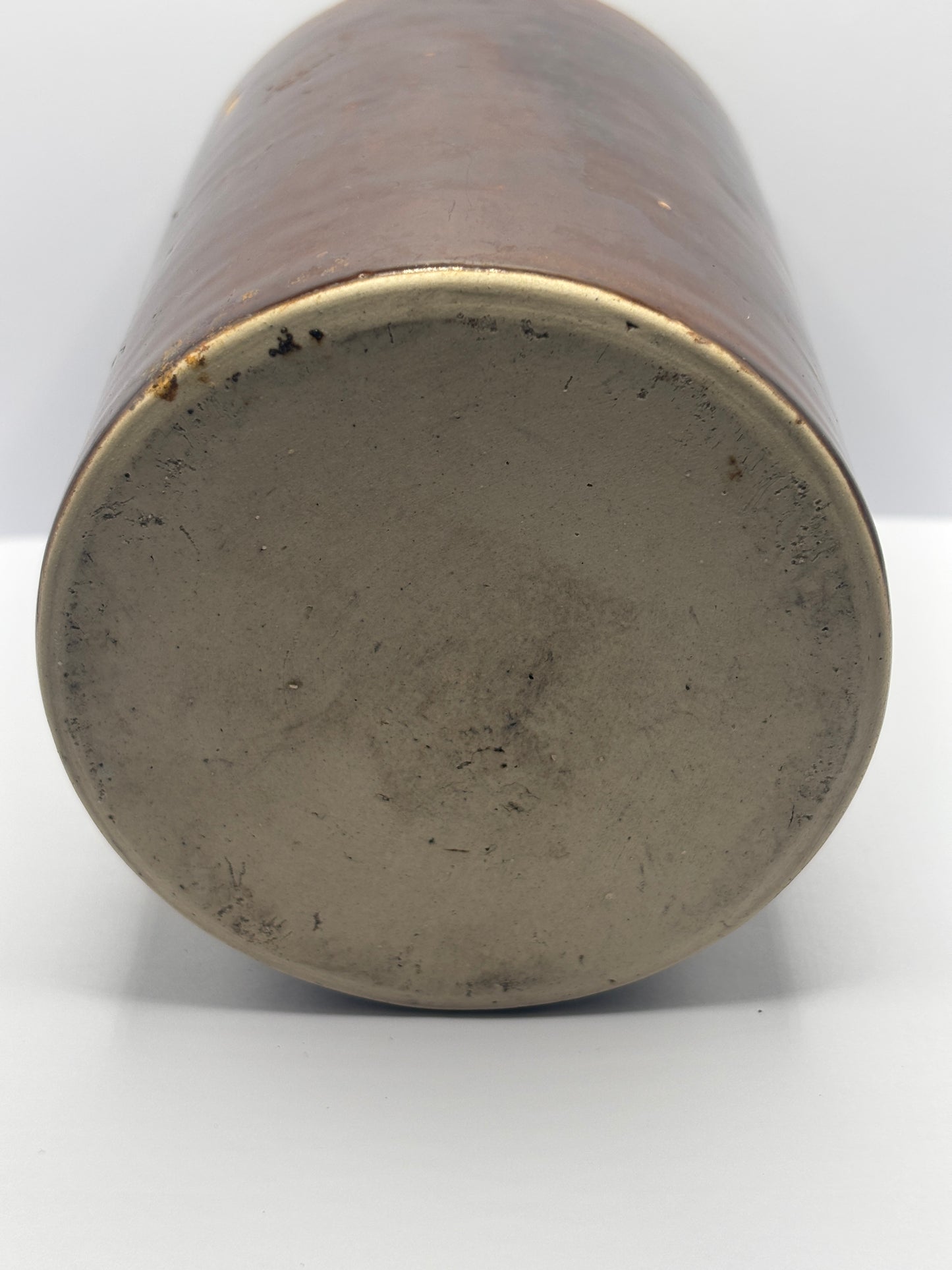 Old brown stoneware pot