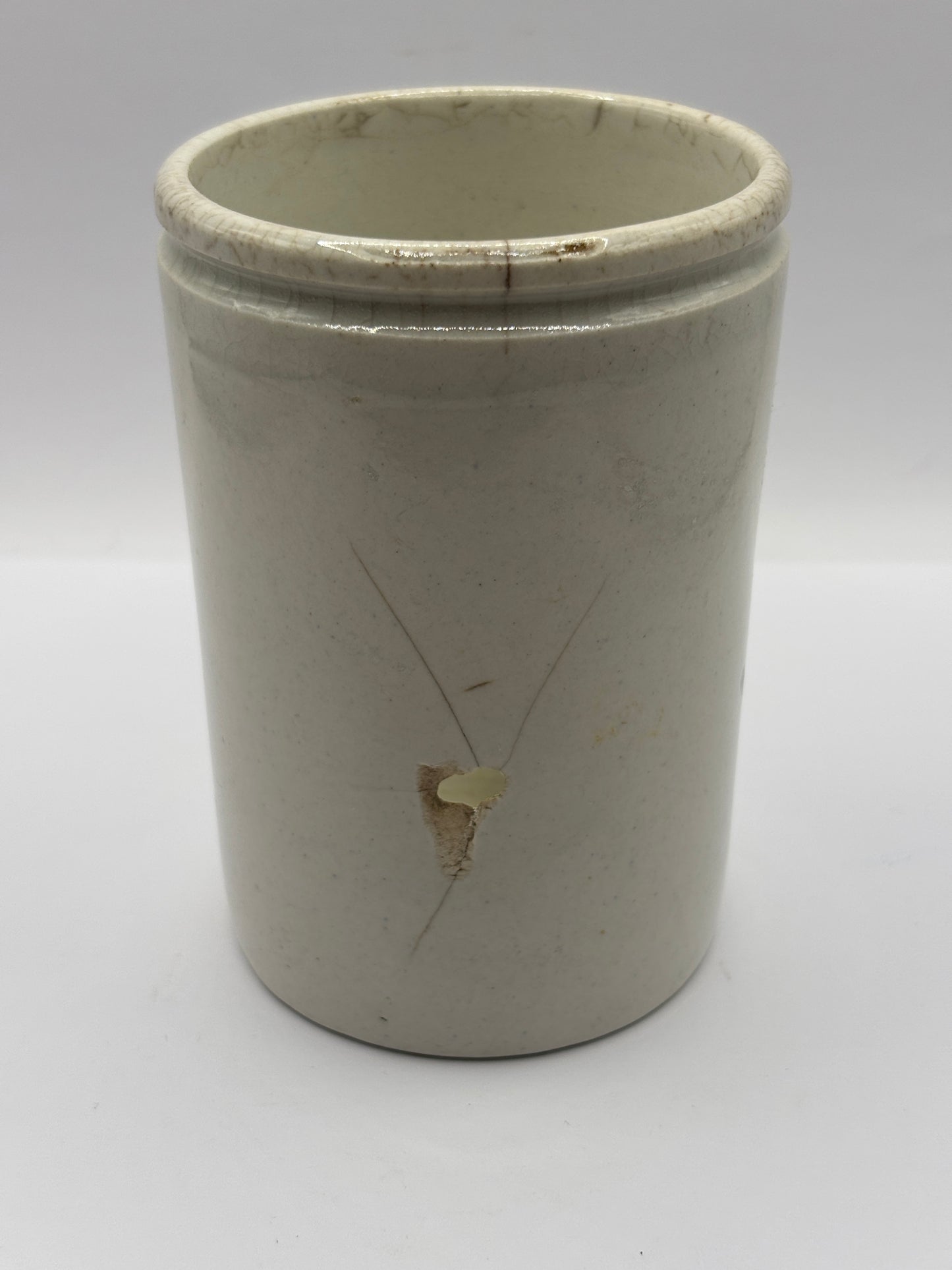 Old 1lb James Keiller Dundee marmalade jar. Damaged (e)