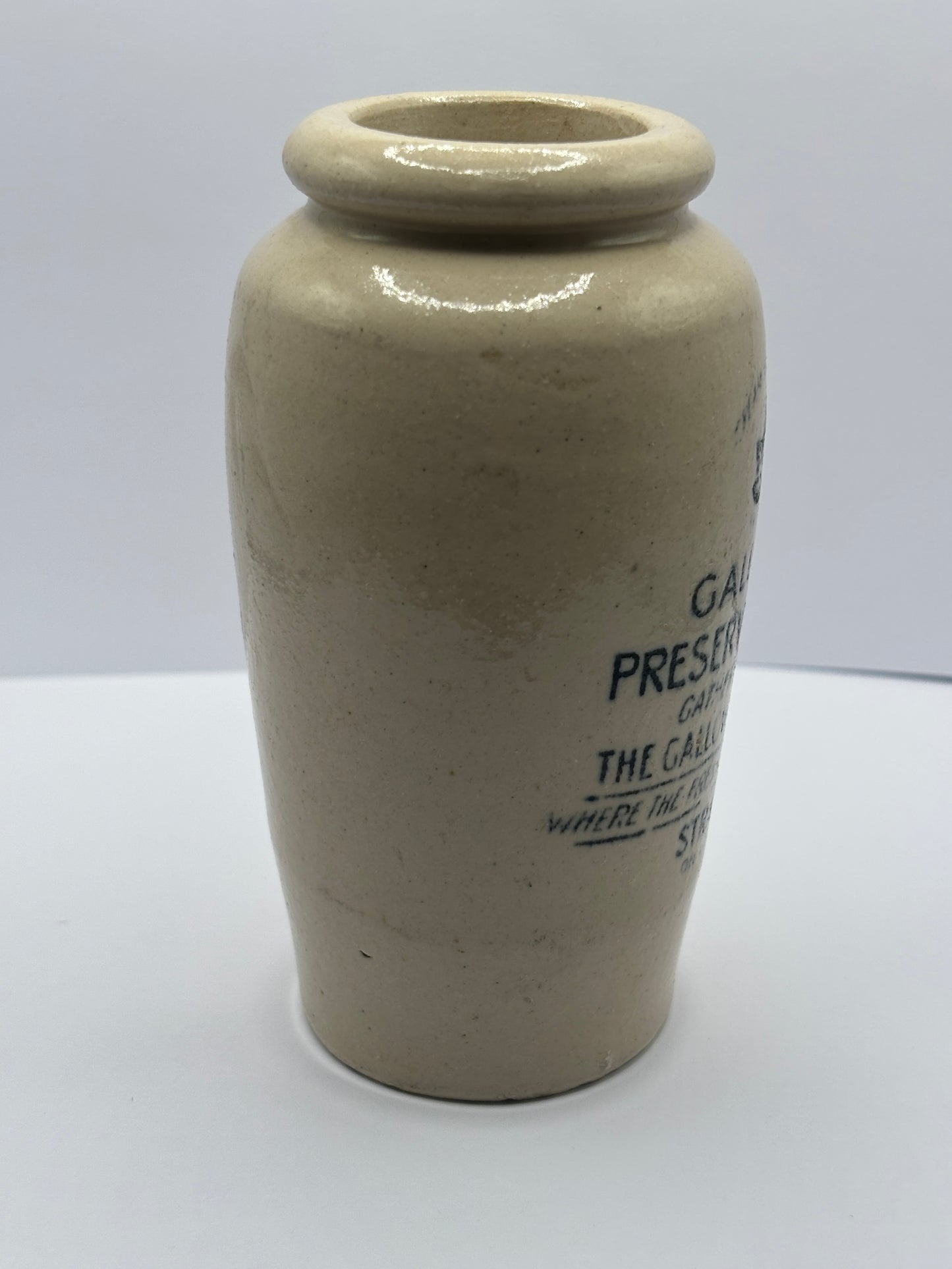 The Galloway creamery, white stoneware cream pot