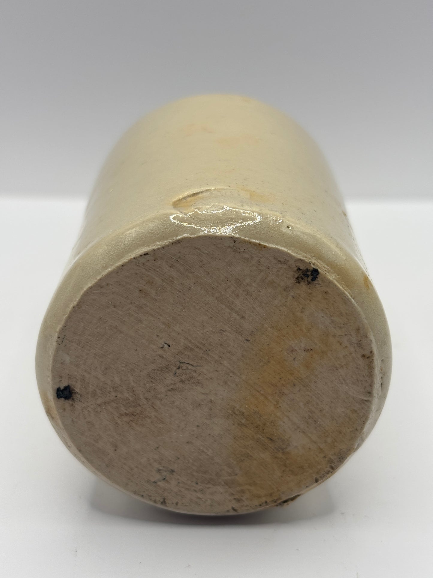 Old brown top stoneware pot, small vase