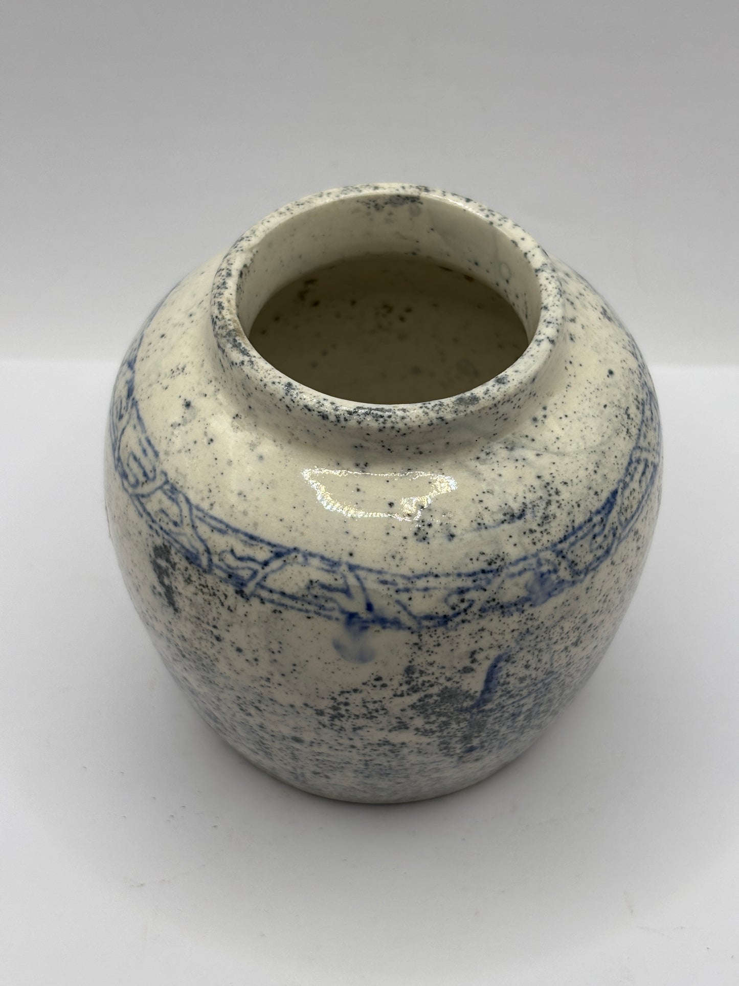 Old stoneware chinese ginger jar 9cms