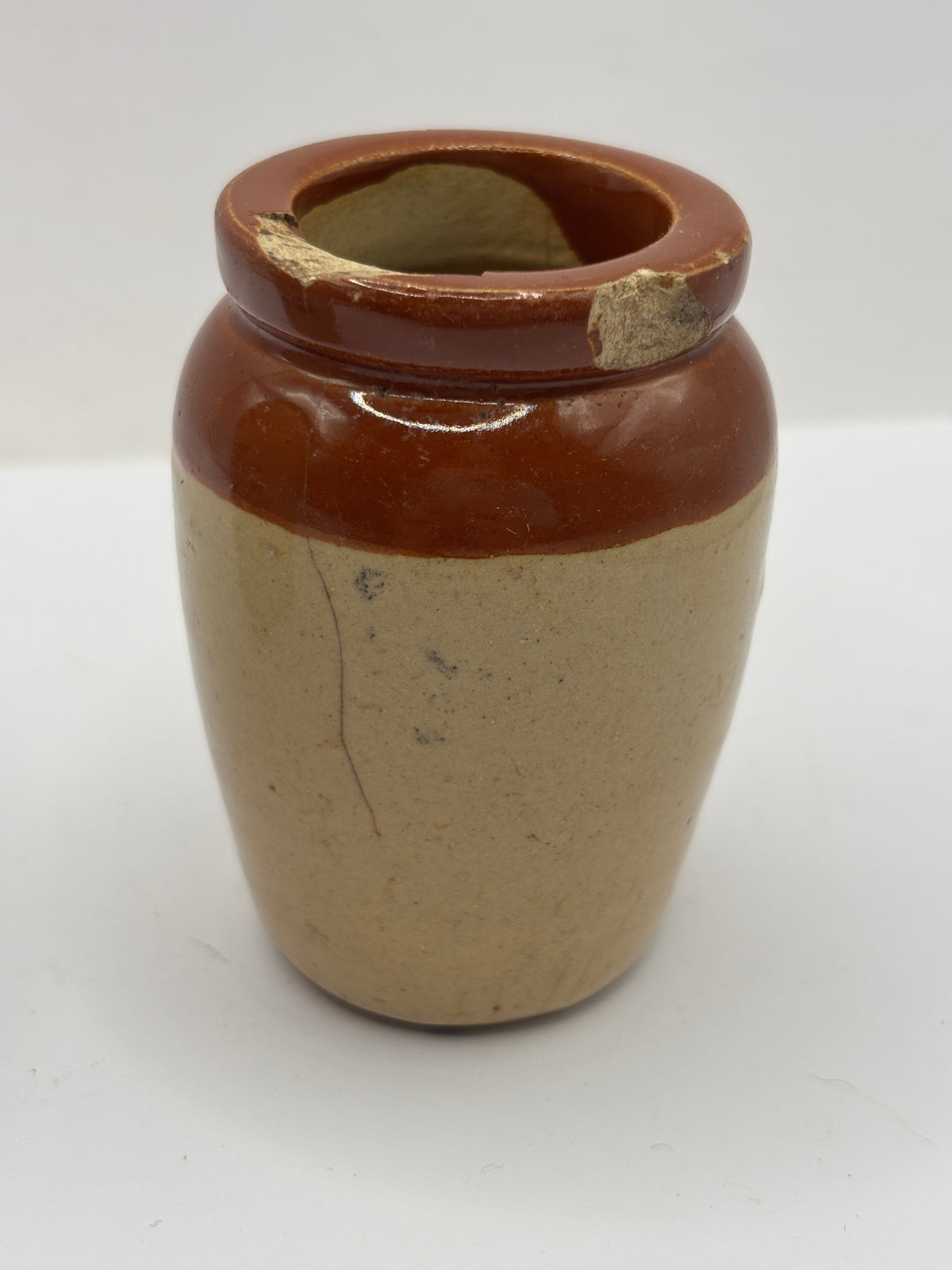 Old advertising cream pot, Hailwoods rich cream. Damaged