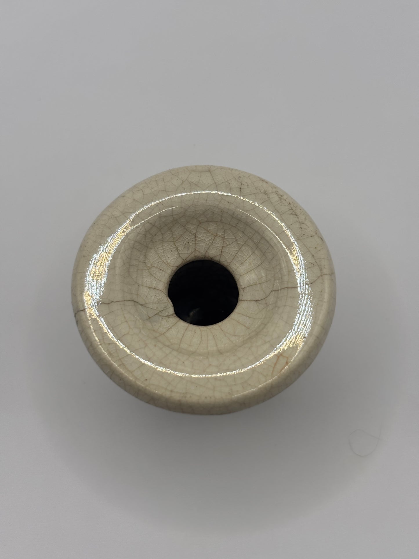 Old stoneware desk ink, inkwell