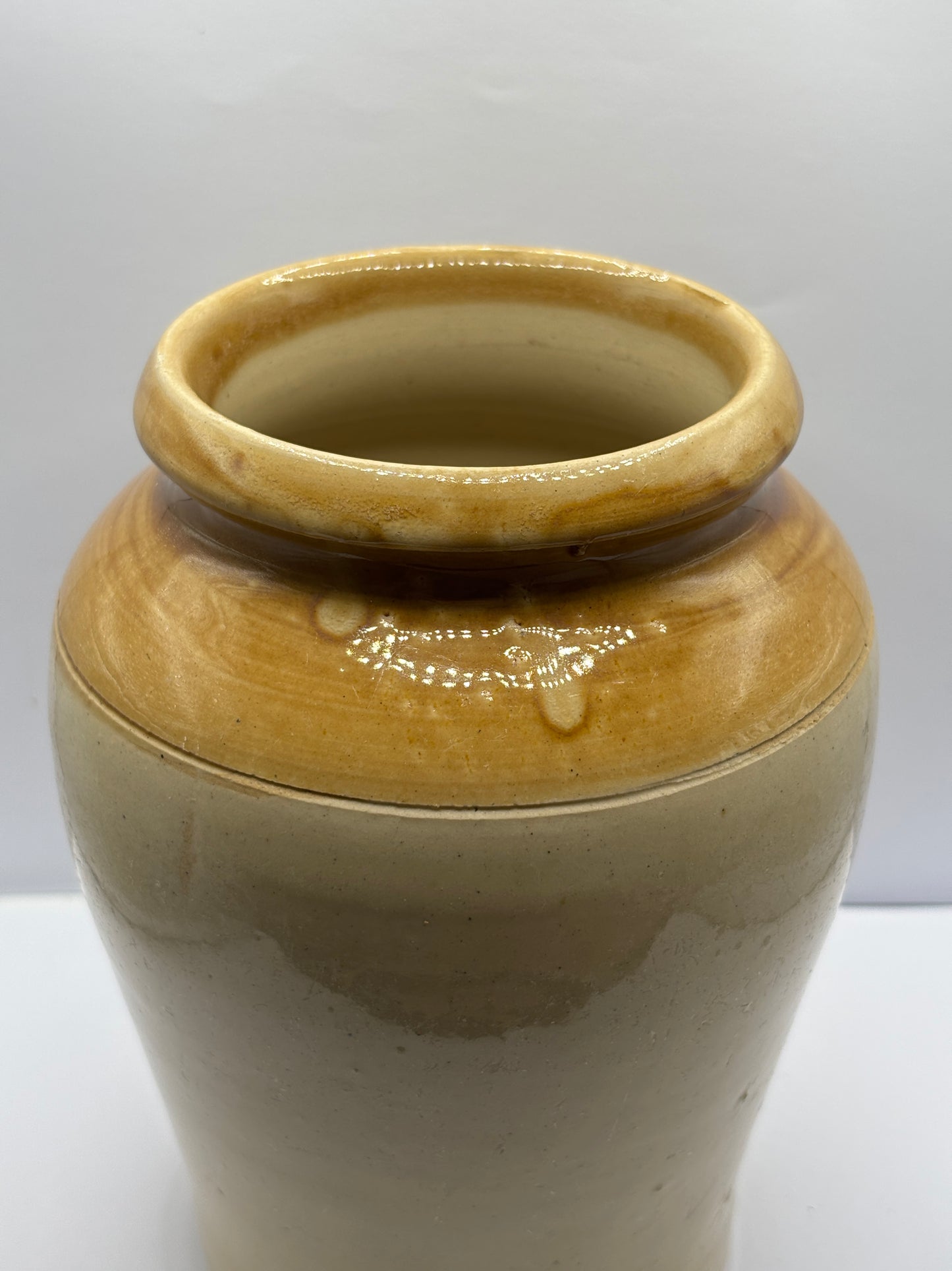 Old stoneware storage jar, pantry pot