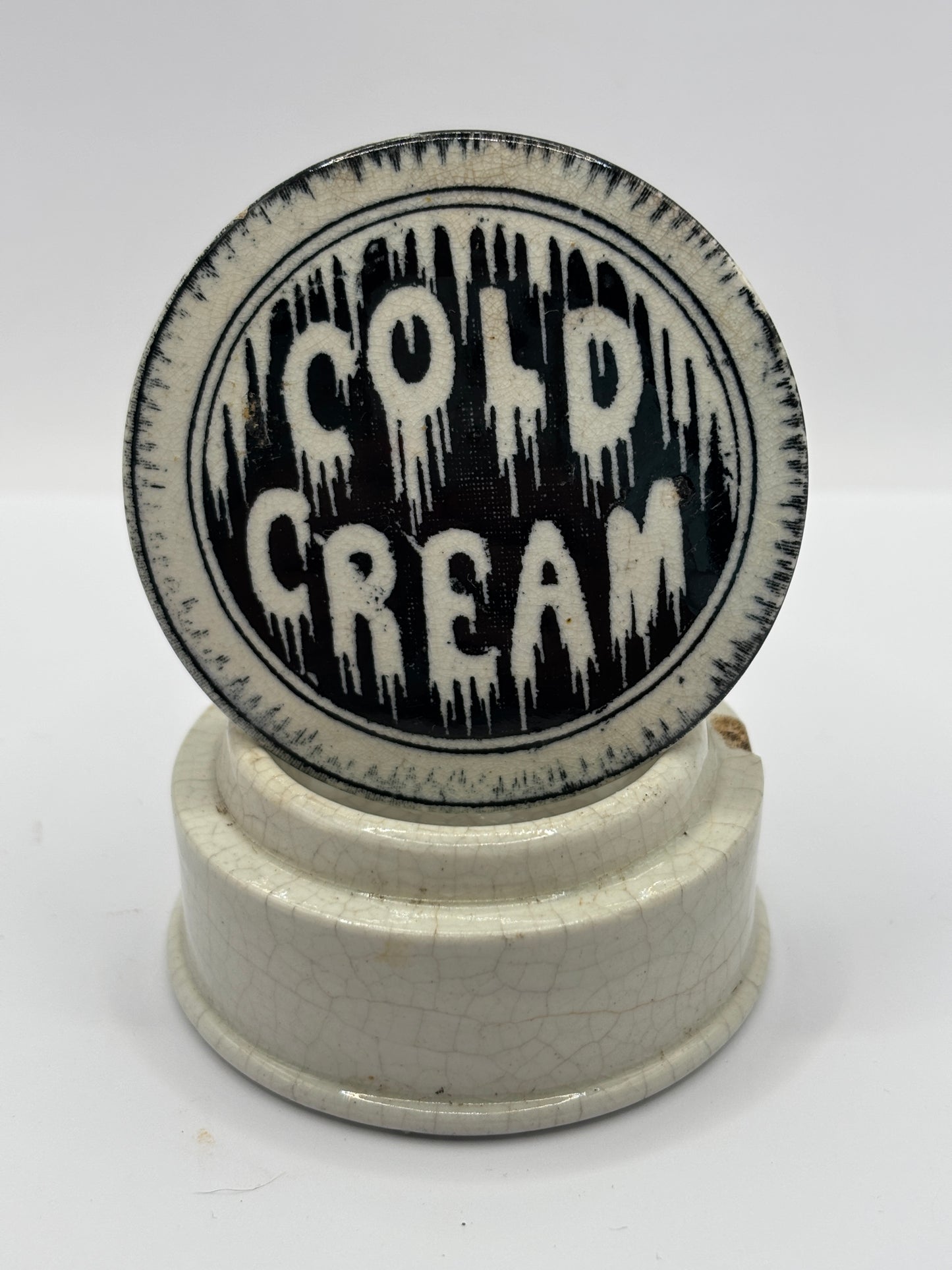 Old advertising lid and base, Cold cream