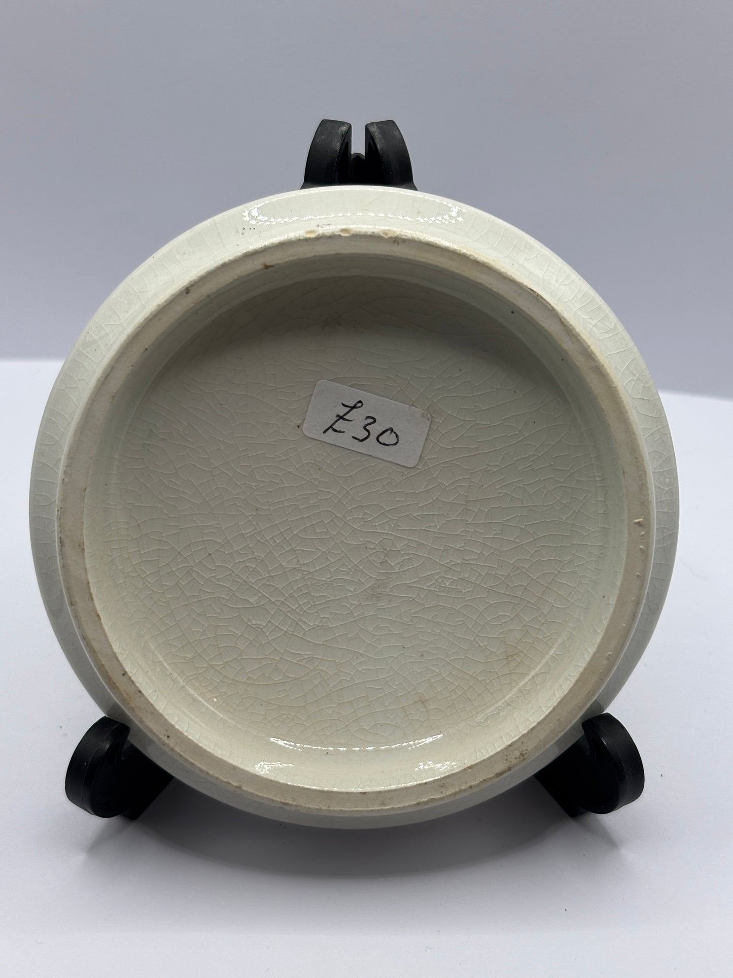 Old Prattware lid, victorian pot lid. Il Penseroso, Pratt lid