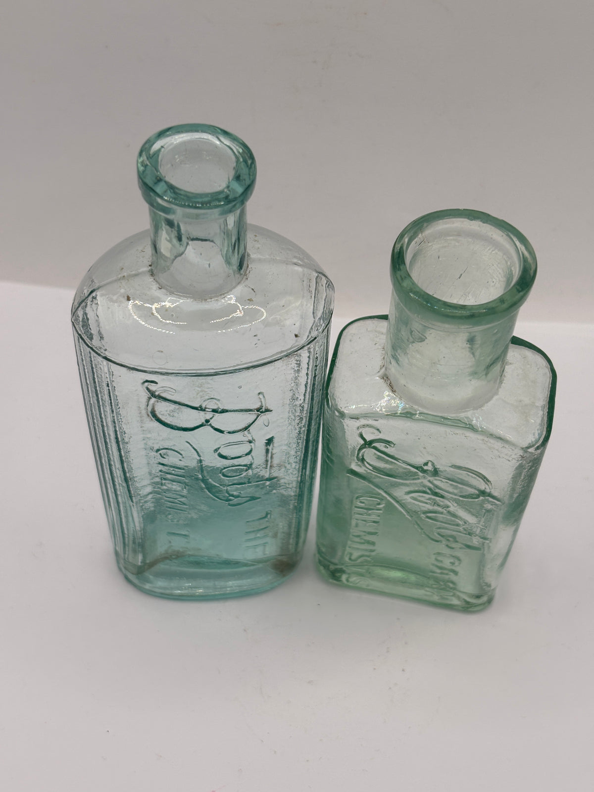 2 old Boots cash chemist bottles