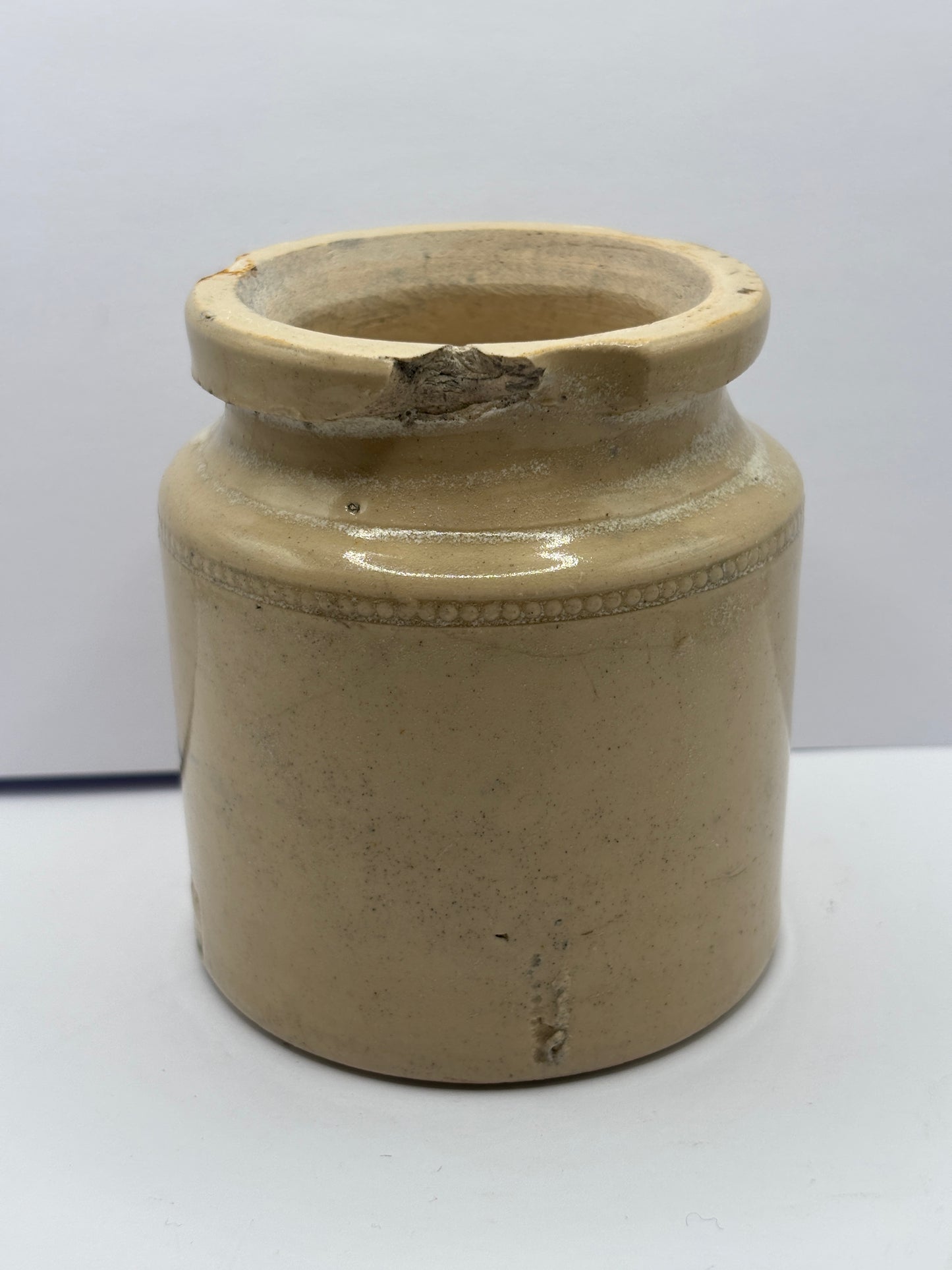 Old blue print stoneware caviare jar. Astrakhan caviare london