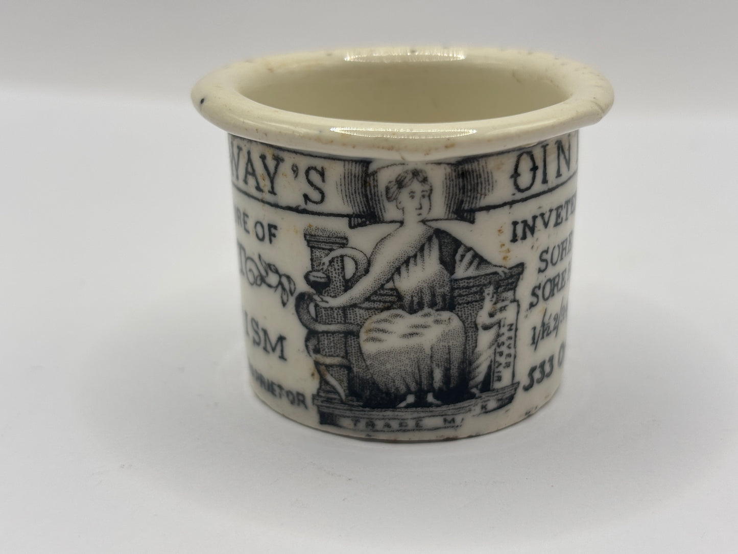 Old advertising ointment pot, Holloway’s ointment
