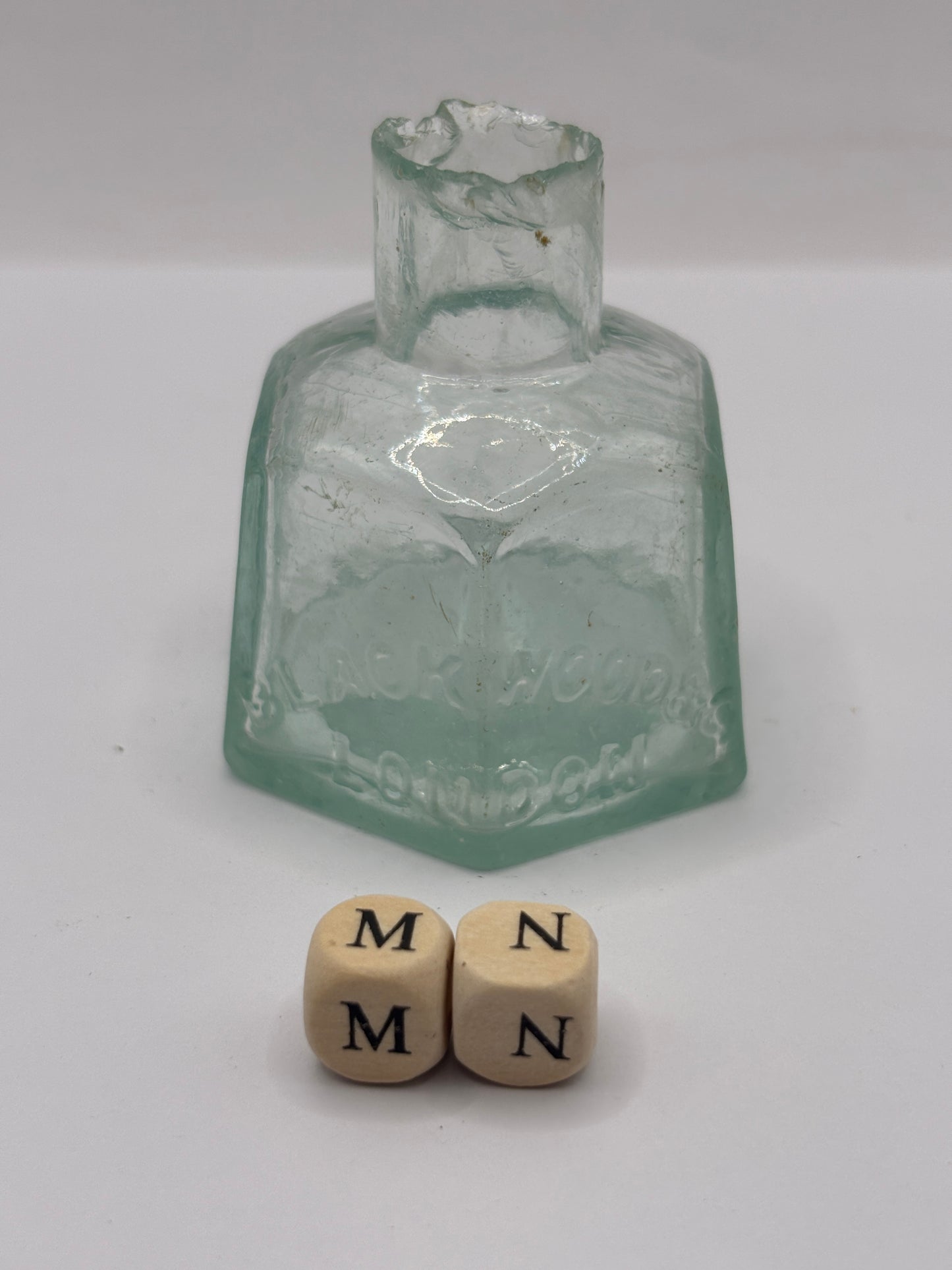 Old advertising inkwell, Blackwood & Co London. Inkwell, ink bottle