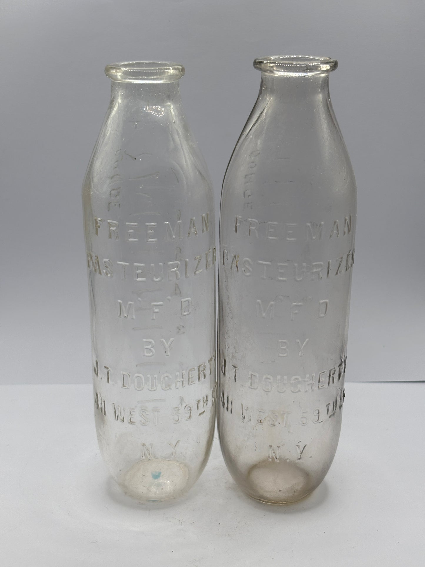 2 old glass baby feeders, baby bottles. Feeding bottles